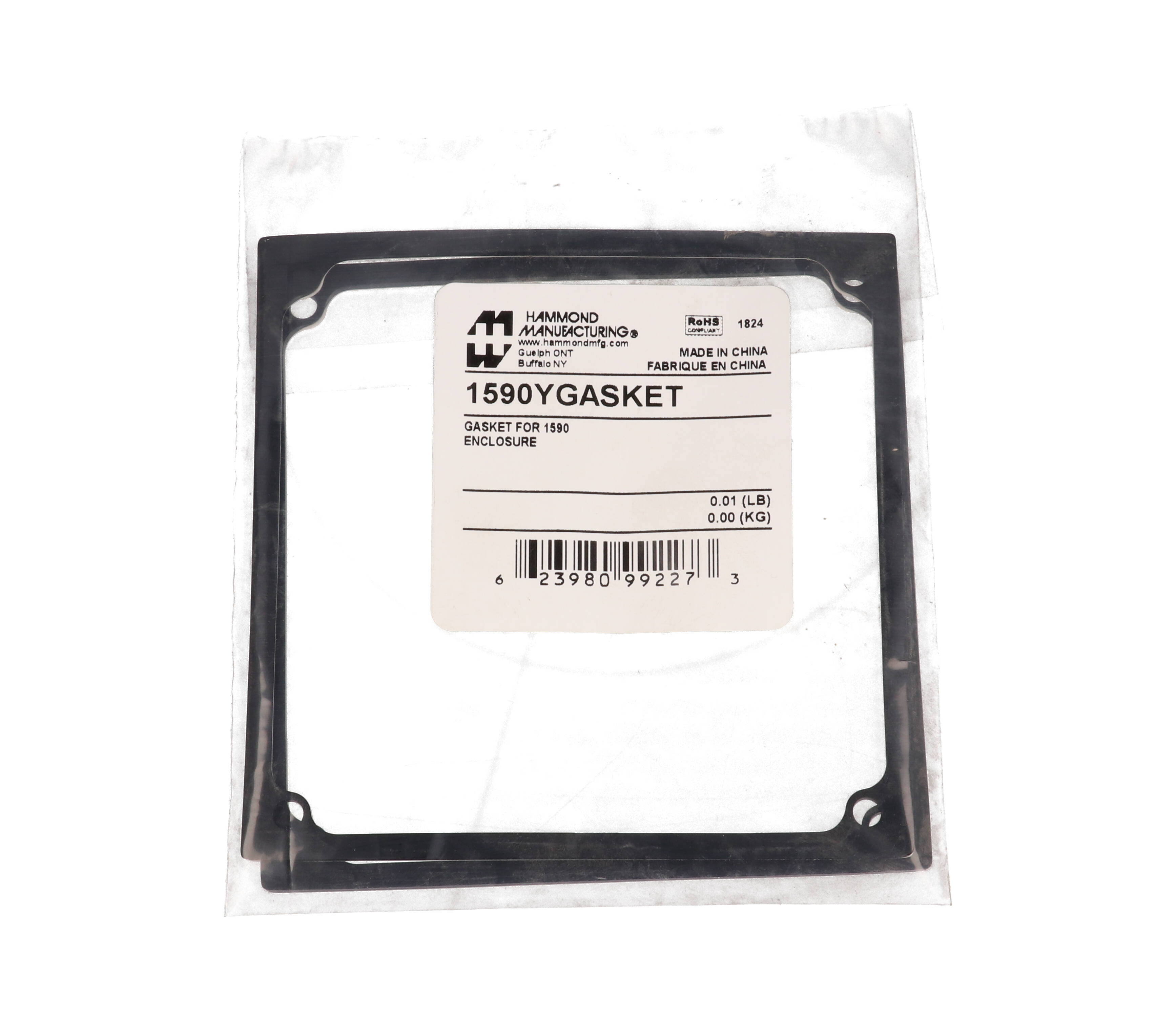 1590YGASKET silicone gasket two-pack for 1590Y square diecast enclosures
