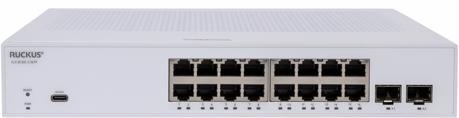 Ruckus ICX8100-C16P-X 16-Port PoE Switch 124W | 10G SFP Enterprise