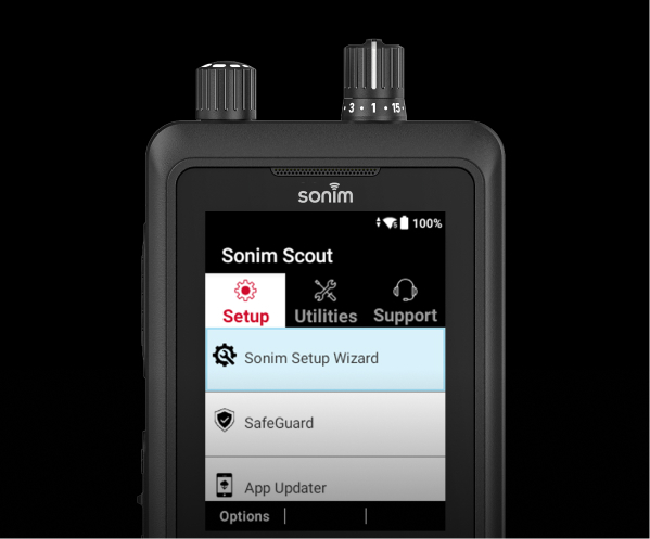 Sonim XP5plus ultra-rugged 4G LTE bar phone in black with physical keypad — view 5
