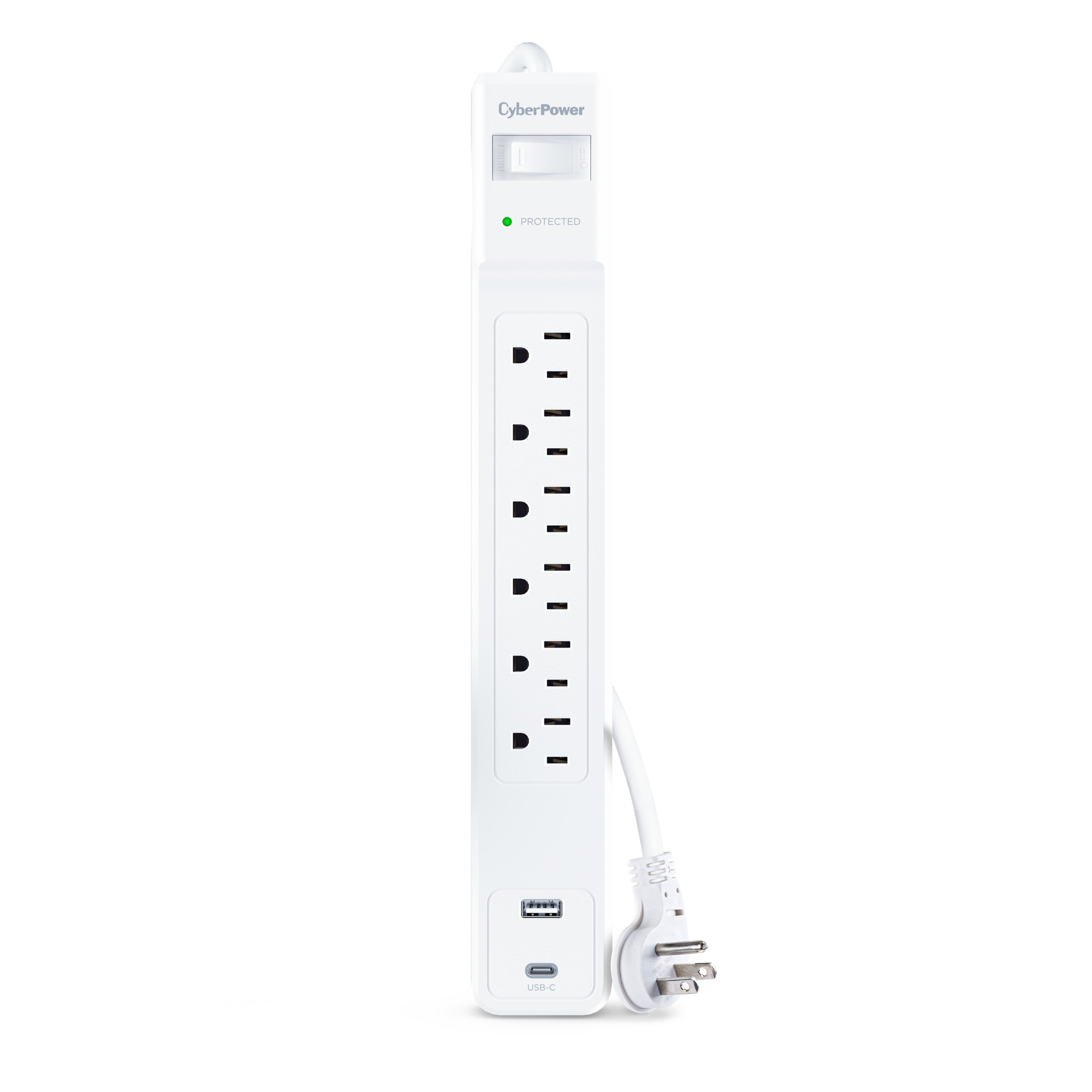 1500j, 4' Cord, USB-A&c, White