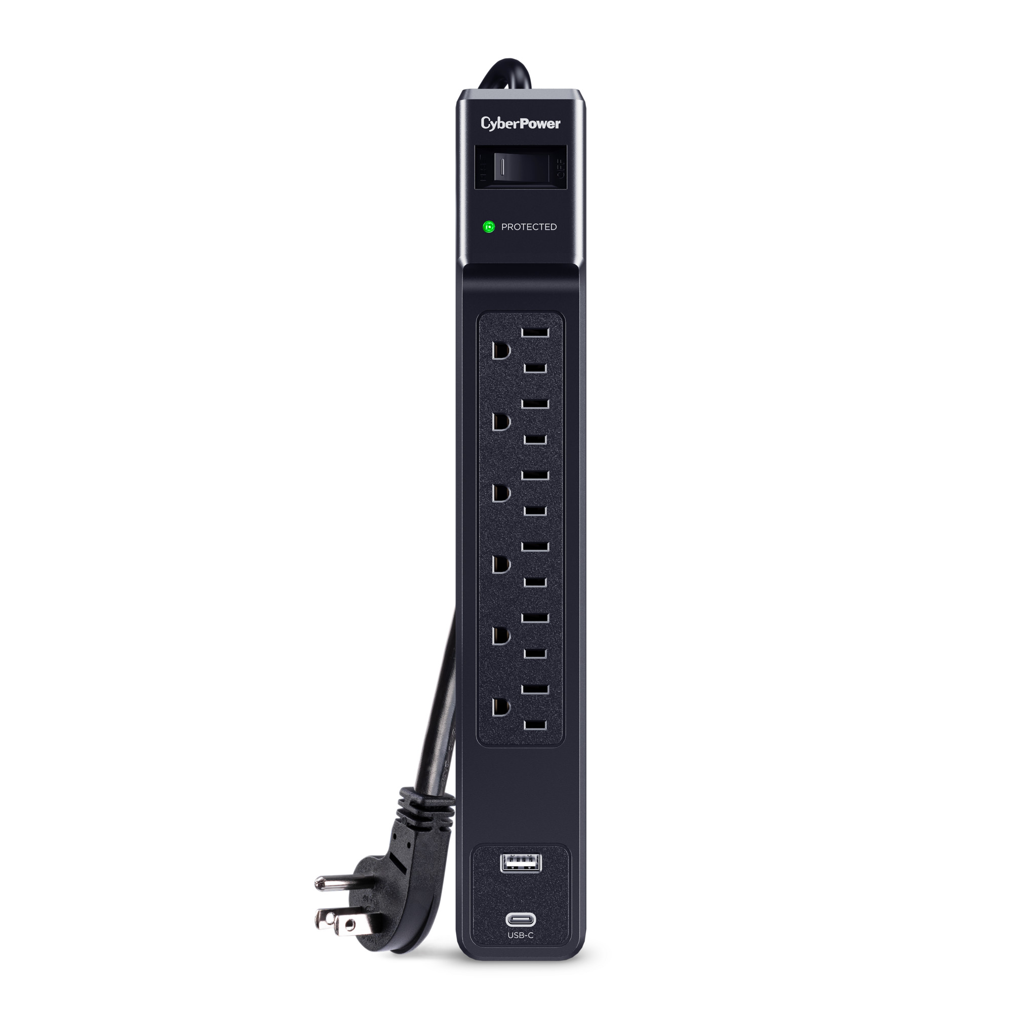 1500j, 4' Cord, USB-A&c, Black