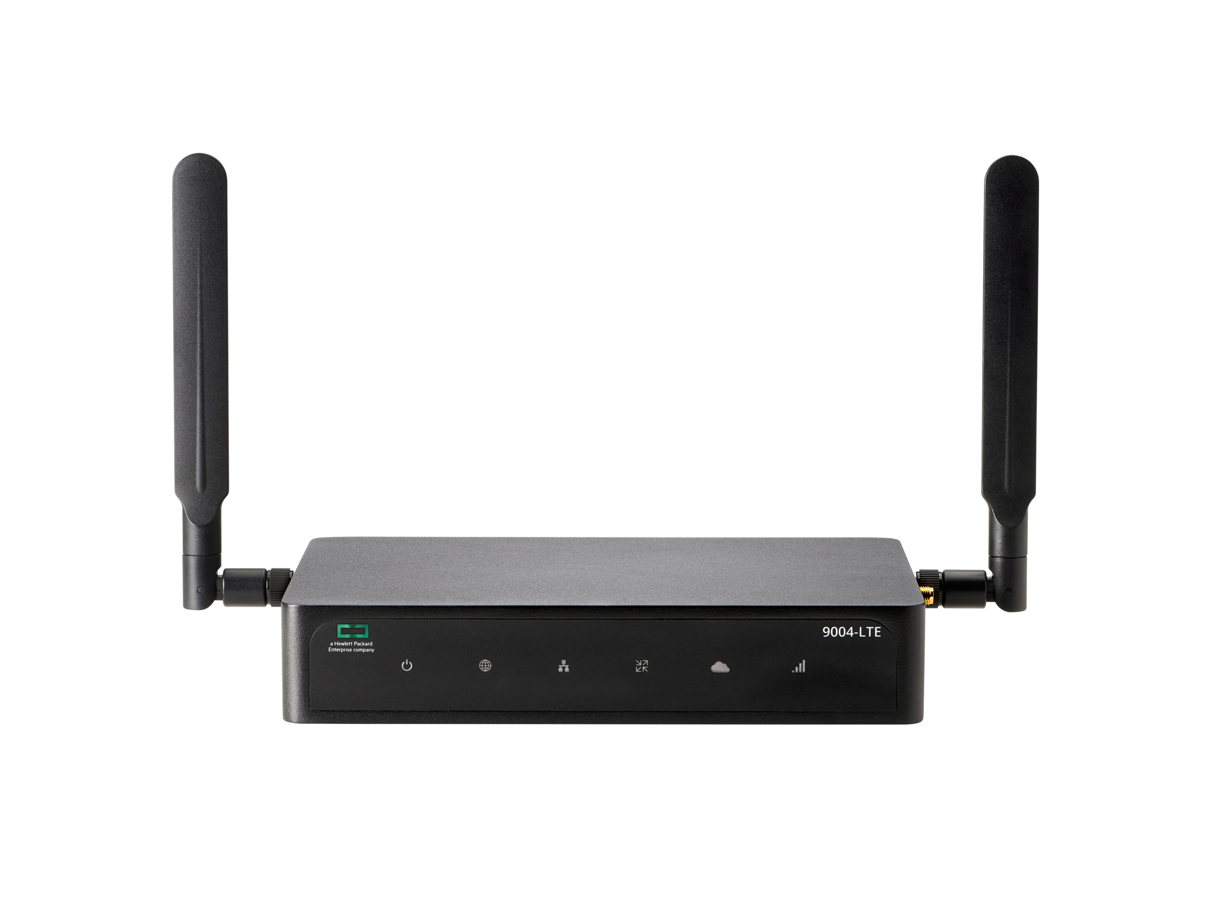 HPE Aruba Networking 9004-LTE (US) compact desktop branch gateway with four Gigabit Ethernet ports and integrated LTE. — view 2