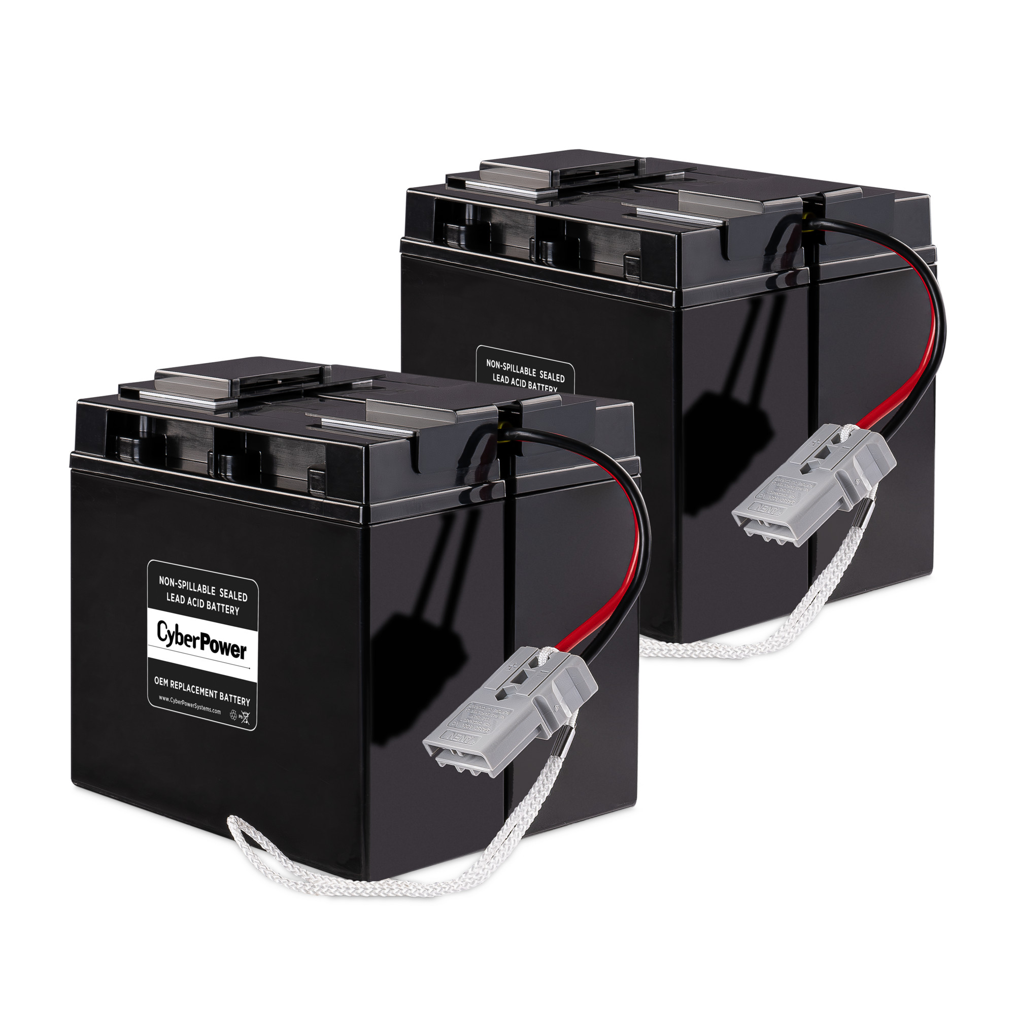 CyberPower RBC55-CP replacement battery cartridge, 2 x 12 V 17 Ah lead-acid battery string — view 2