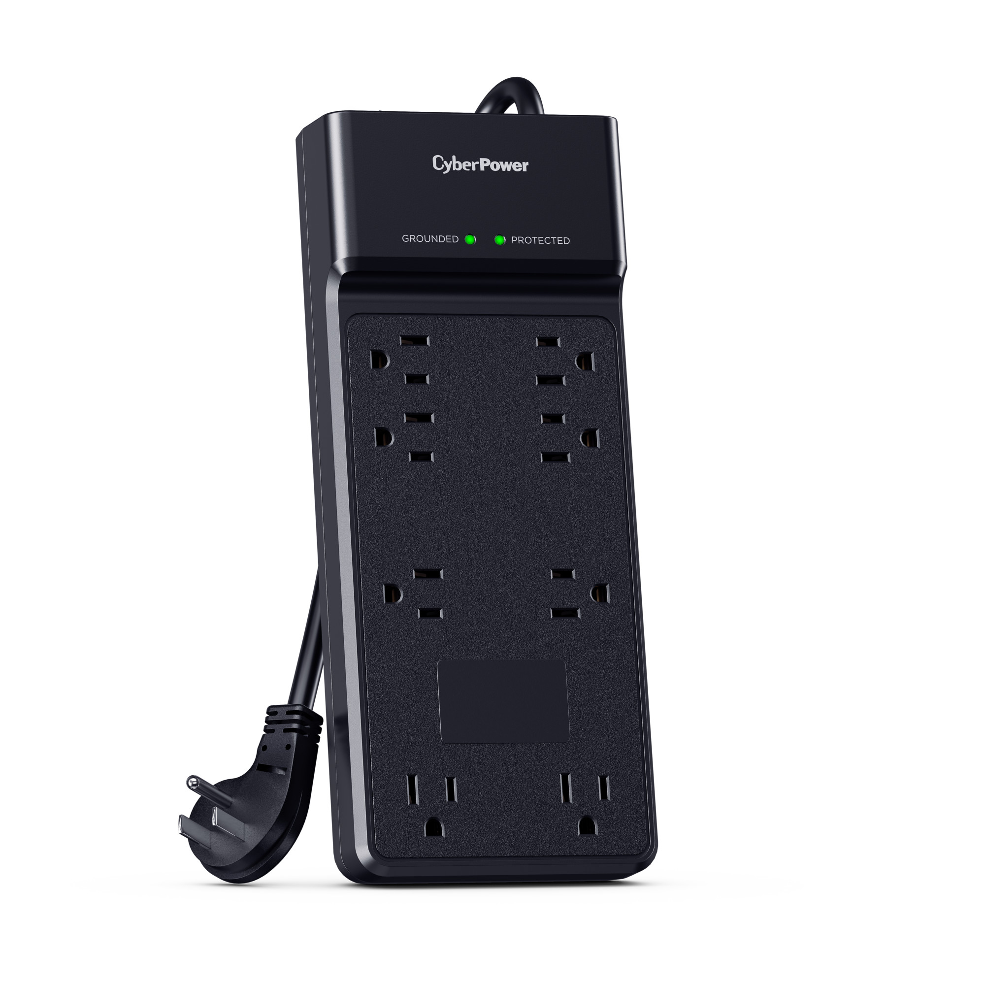 CyberPower CSB806R1 black surge protector with 8 outlets, 4,800 joules, and 6 ft cord — view 3