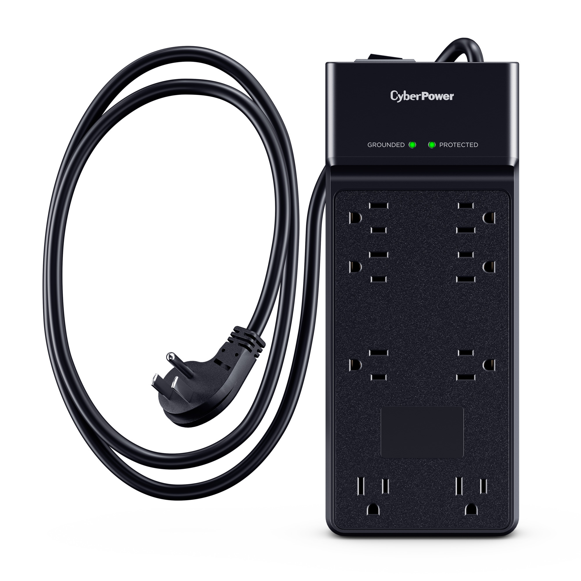 CyberPower CSB806R1 black surge protector with 8 outlets, 4,800 joules, and 6 ft cord — view 11