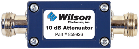 Wilson Electronics 859926 10 dB Inline Attenuator, 50 Ohm, N-Female