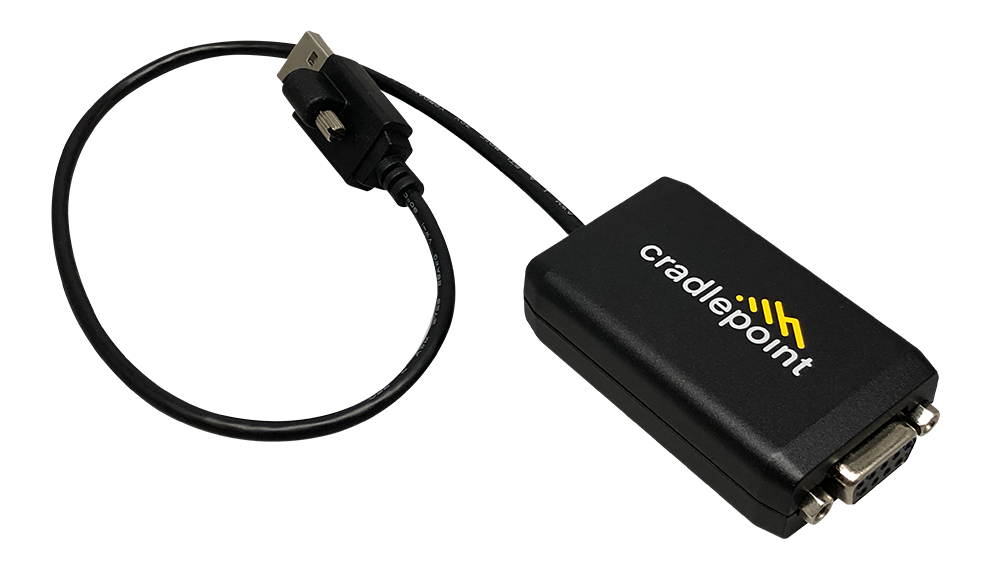 Cradlepoint 170873-000 USB to RS232 Extensibility Cable, Screw-Lock USB-A to DB9, for R920, R980 and S700