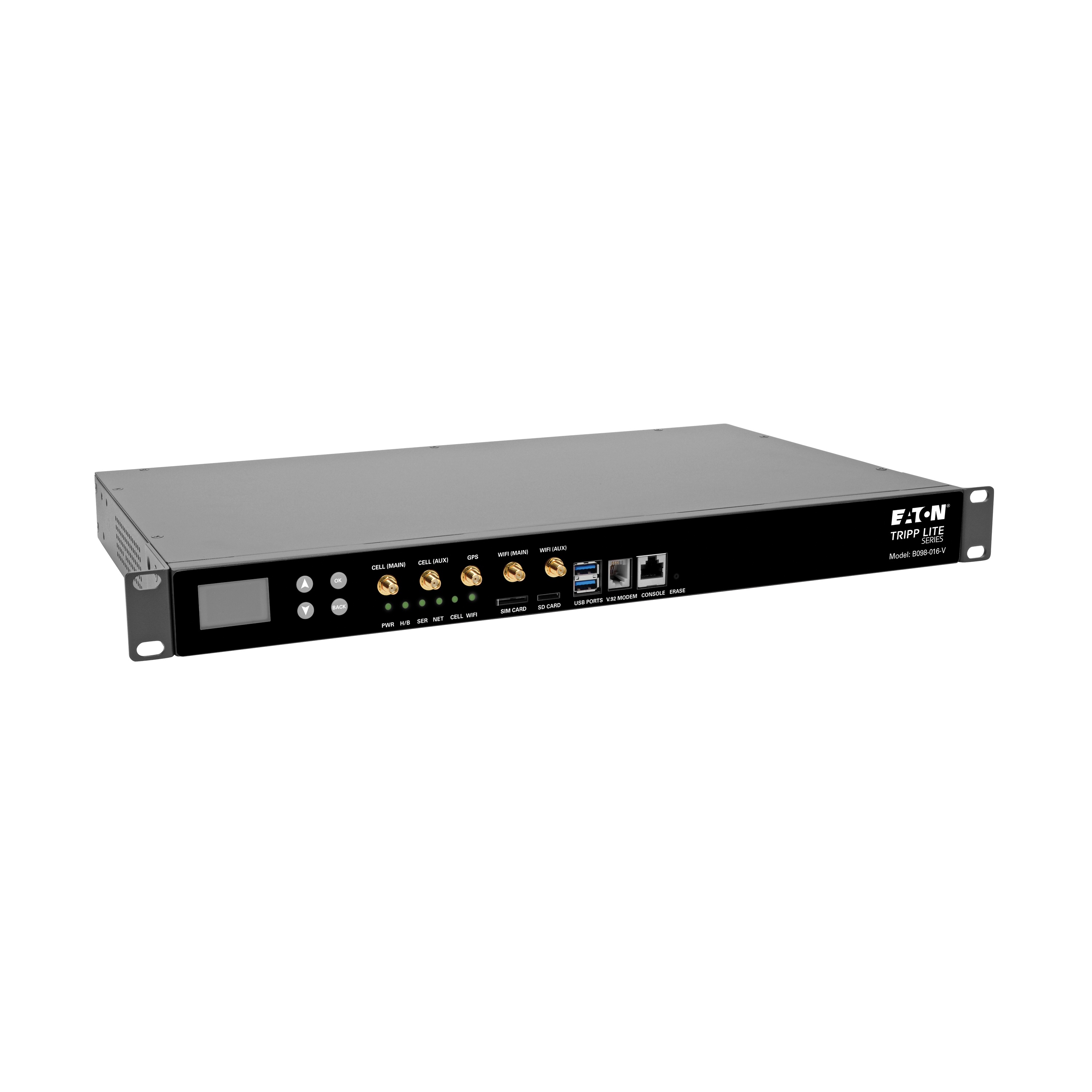 Eaton Tripp Lite B098-016-V 16-Port Console Server with 4G LTE, Wi-Fi, Dual GbE and SD Card