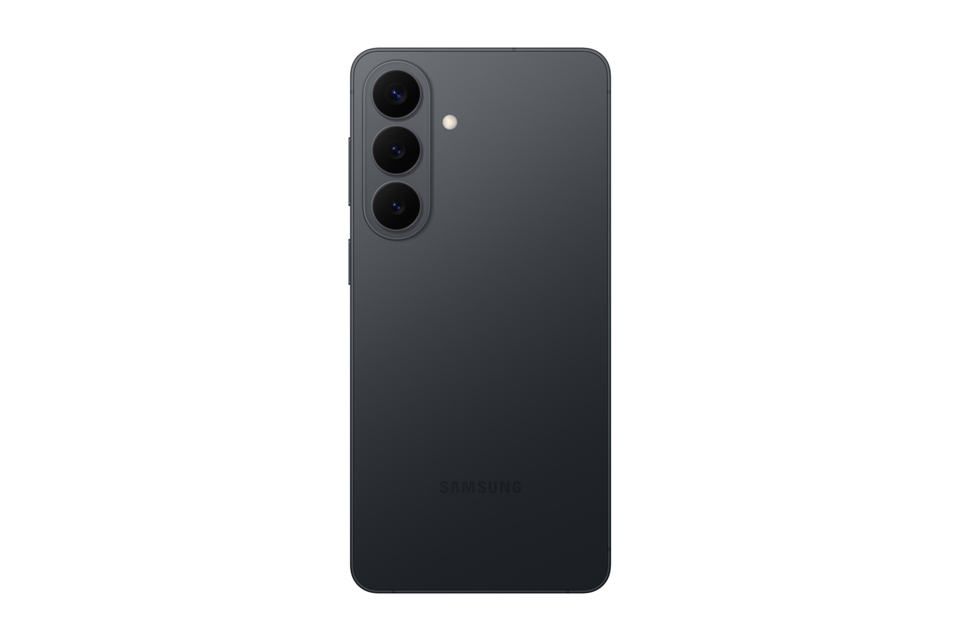 Samsung Galaxy S26+ smartphone in Black showing the 6.7-inch display and triple rear camera. — view 2
