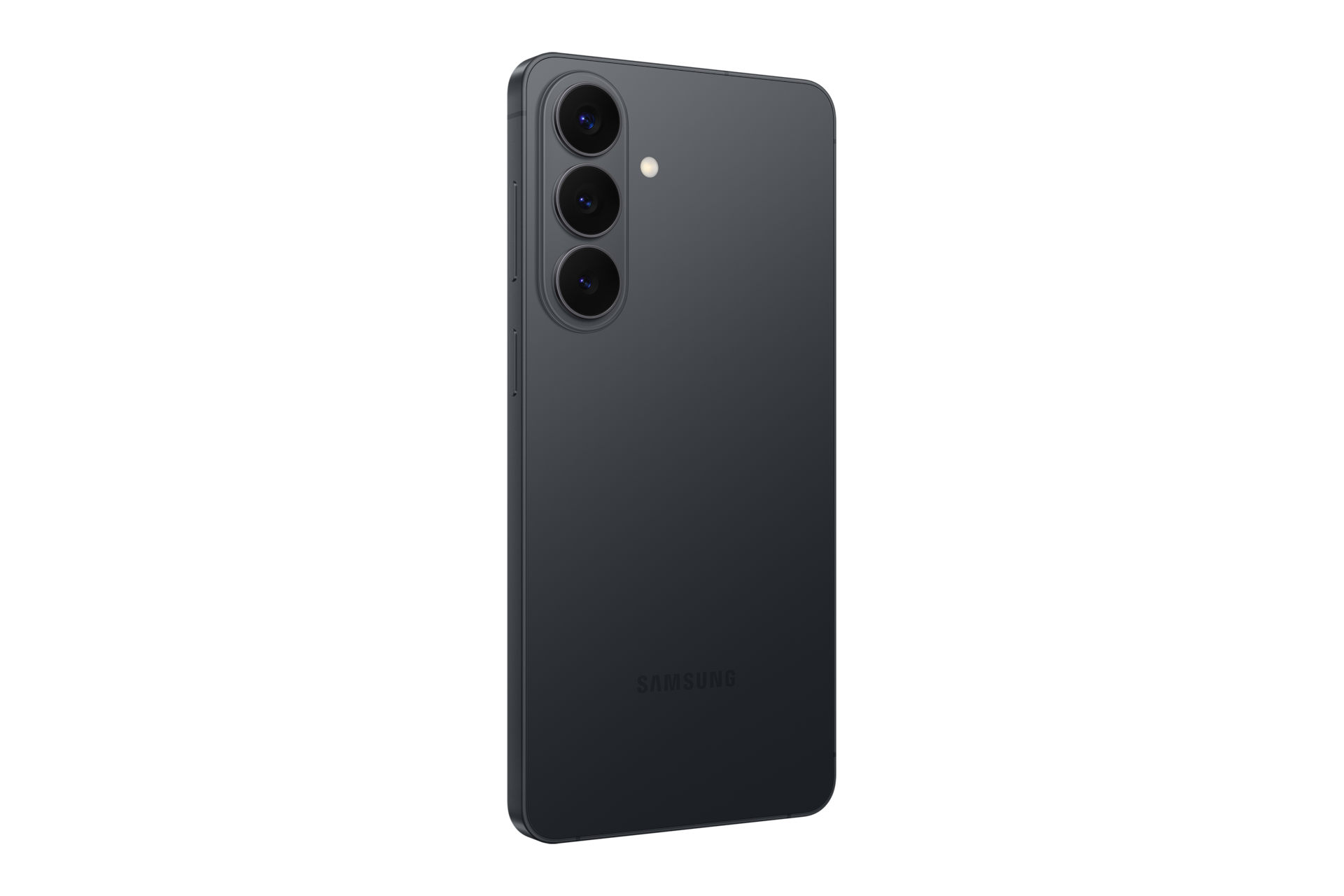 Samsung Galaxy S26+ smartphone in Black showing the 6.7-inch display and triple rear camera. — view 3