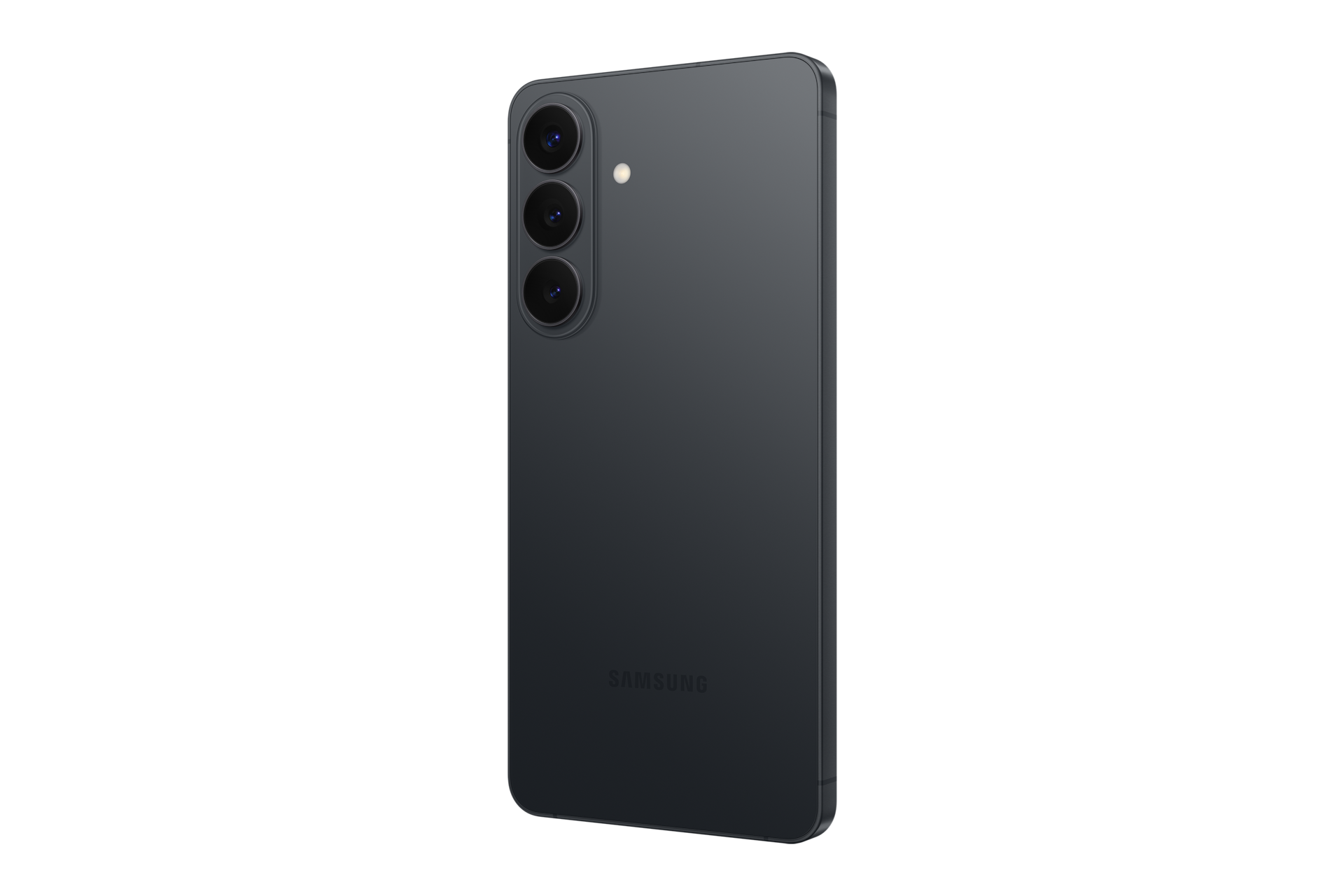 Samsung Galaxy S26+ smartphone in Black showing the 6.7-inch display and triple rear camera. — view 4