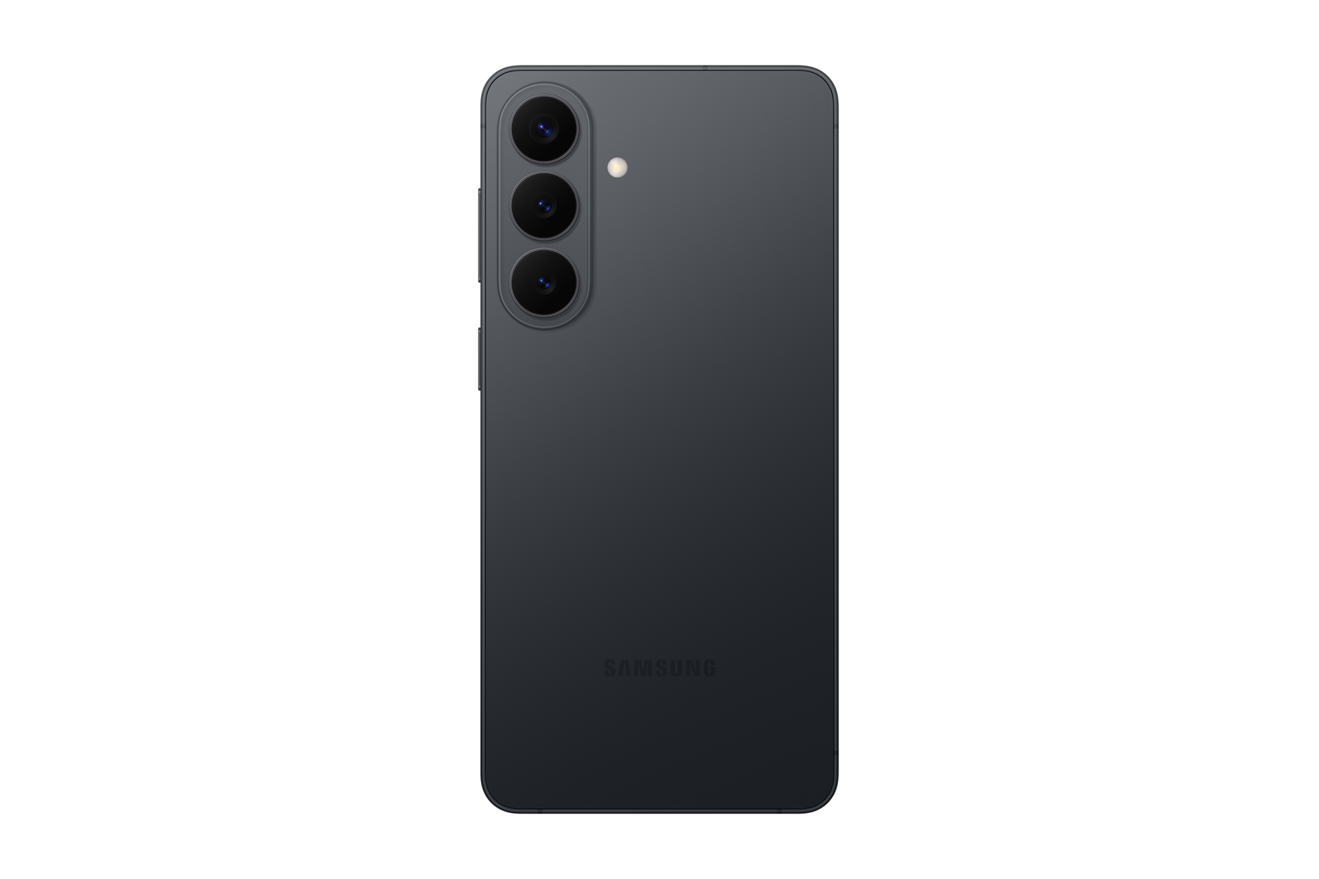Samsung Galaxy S26+ smartphone in Black showing the 6.7-inch display and triple rear camera. — view 2