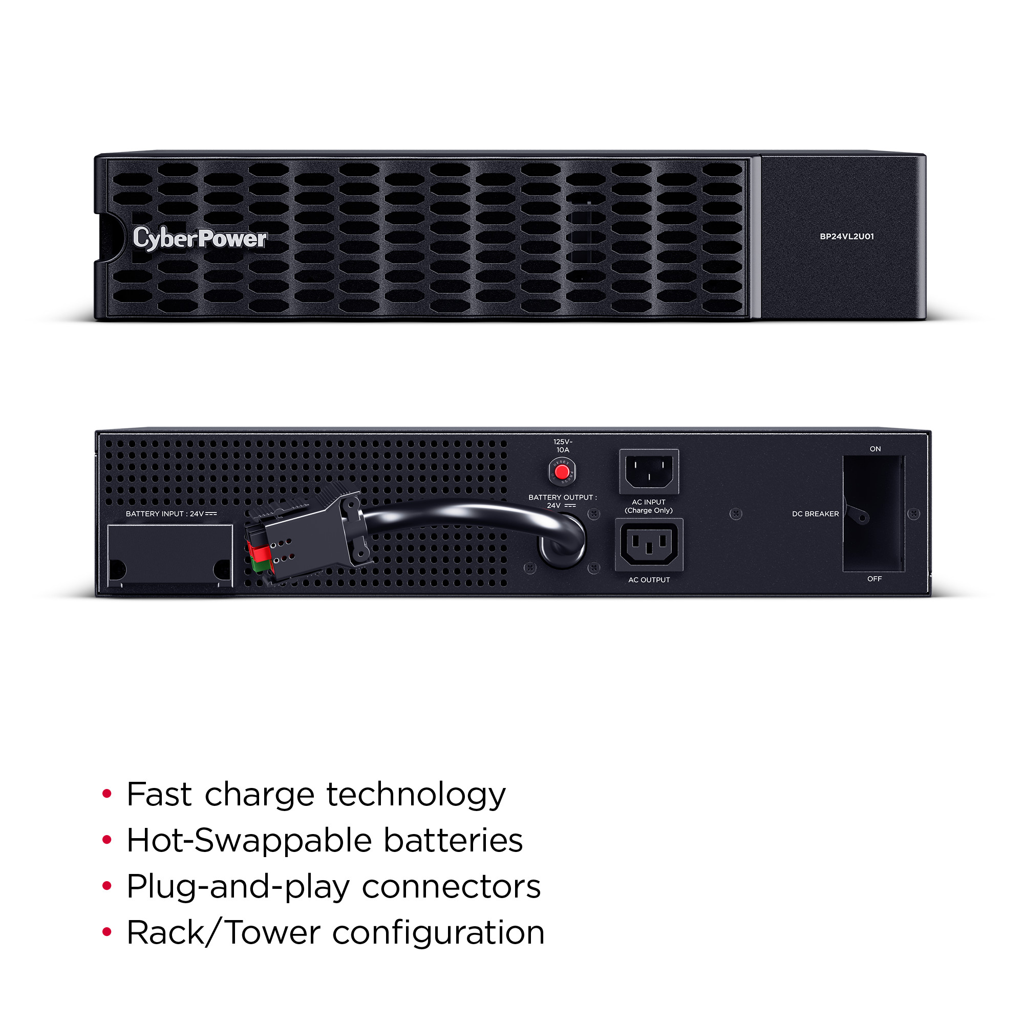 CyberPower BP24VL2U01 replacement battery module for supported UPS systems — view 13