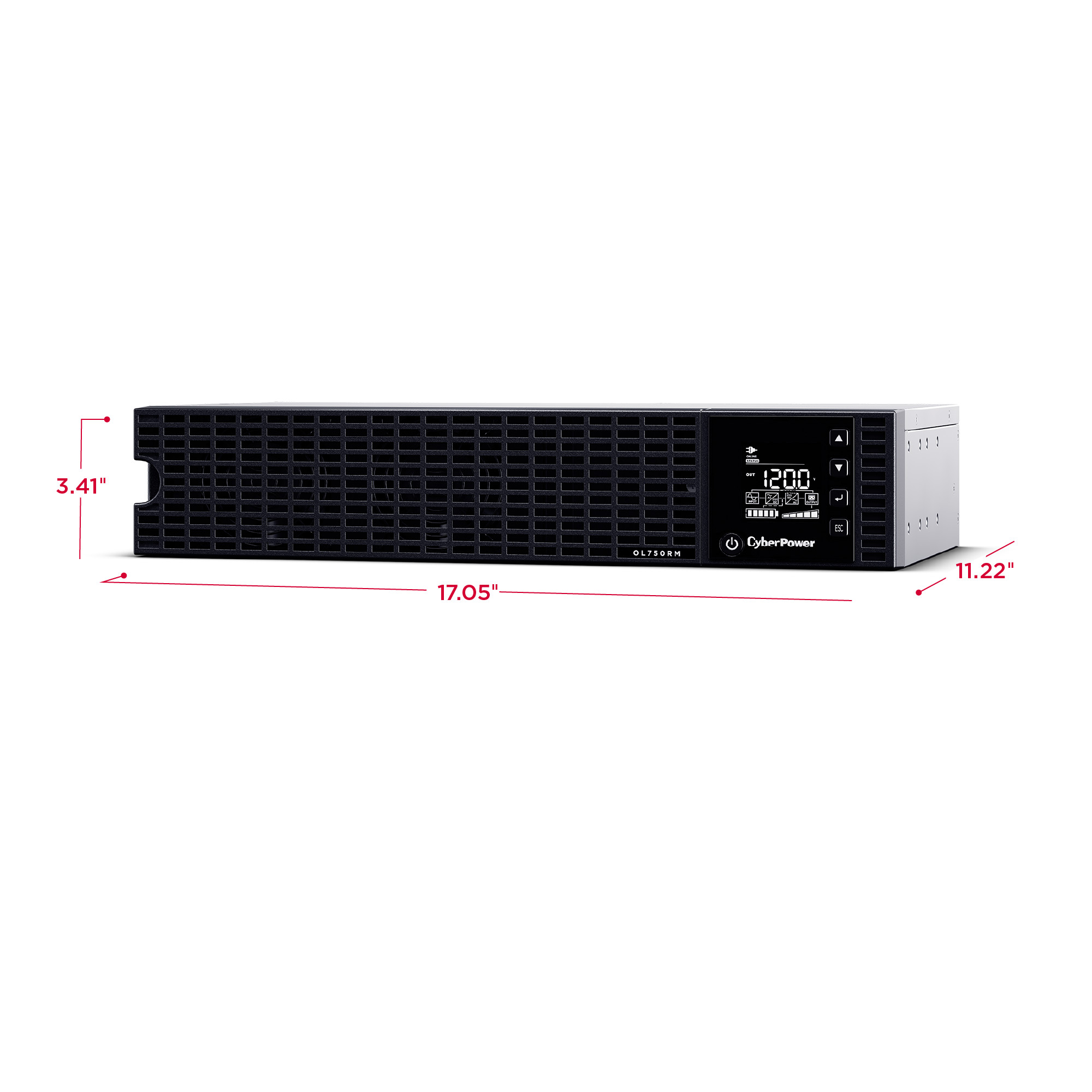 750VA/600W, 5-15P, 2U, Rackmount — view 8