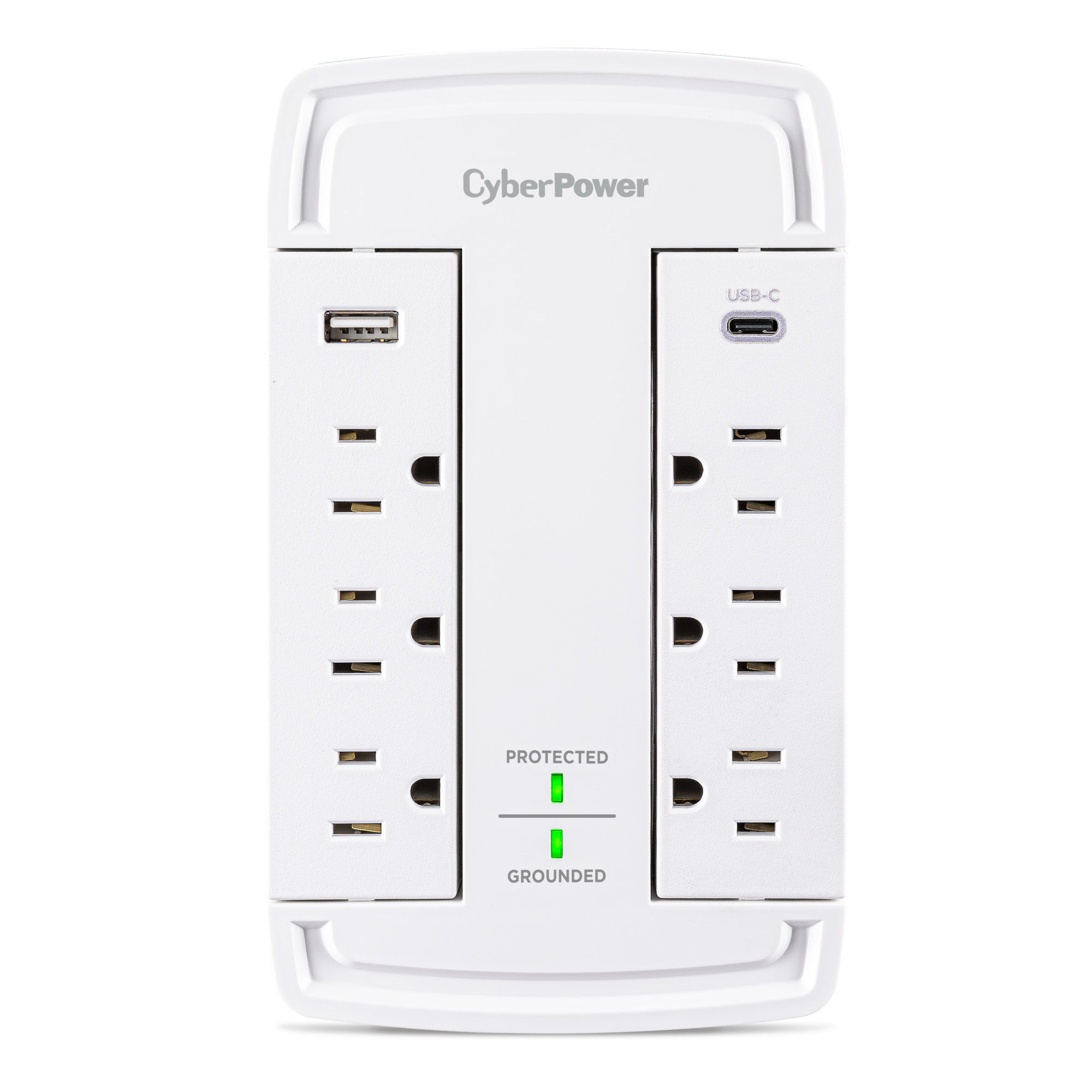 CyberPower CSP6WSUC Surge Protector, 800 V Wall Tap | Office Power