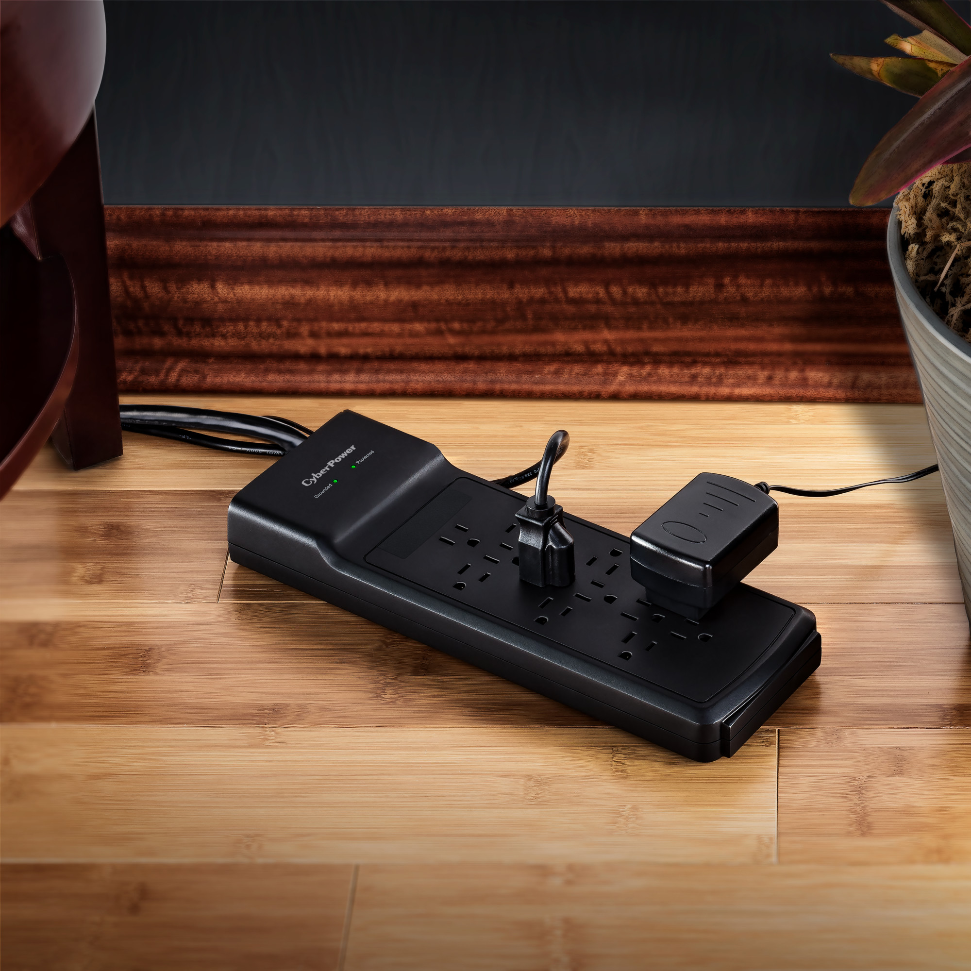 CyberPower CSB1206 black surge protector with 12 outlets and 6 ft cord — view 9
