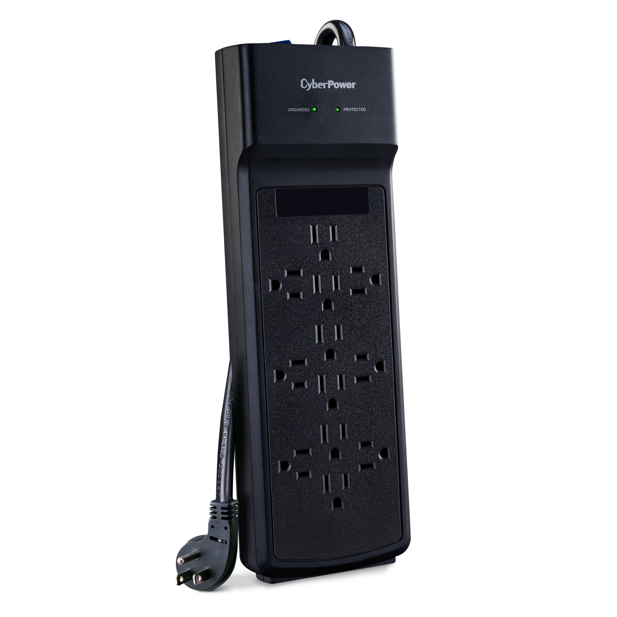CyberPower CSB1206 black surge protector with 12 outlets and 6 ft cord — view 3