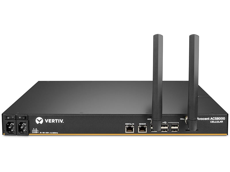 Vertiv Avocent ACS8032 32-Port Cellular Serial Console Server with 4G LTE, Dual AC Power, TAA