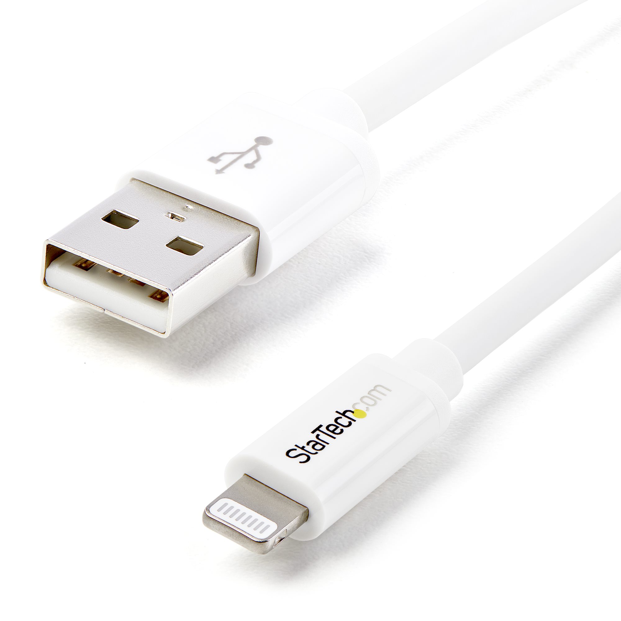 StarTech.com USBLT2MW 2m (6 ft) White Lightning to USB-A Cable, Apple MFi Certified