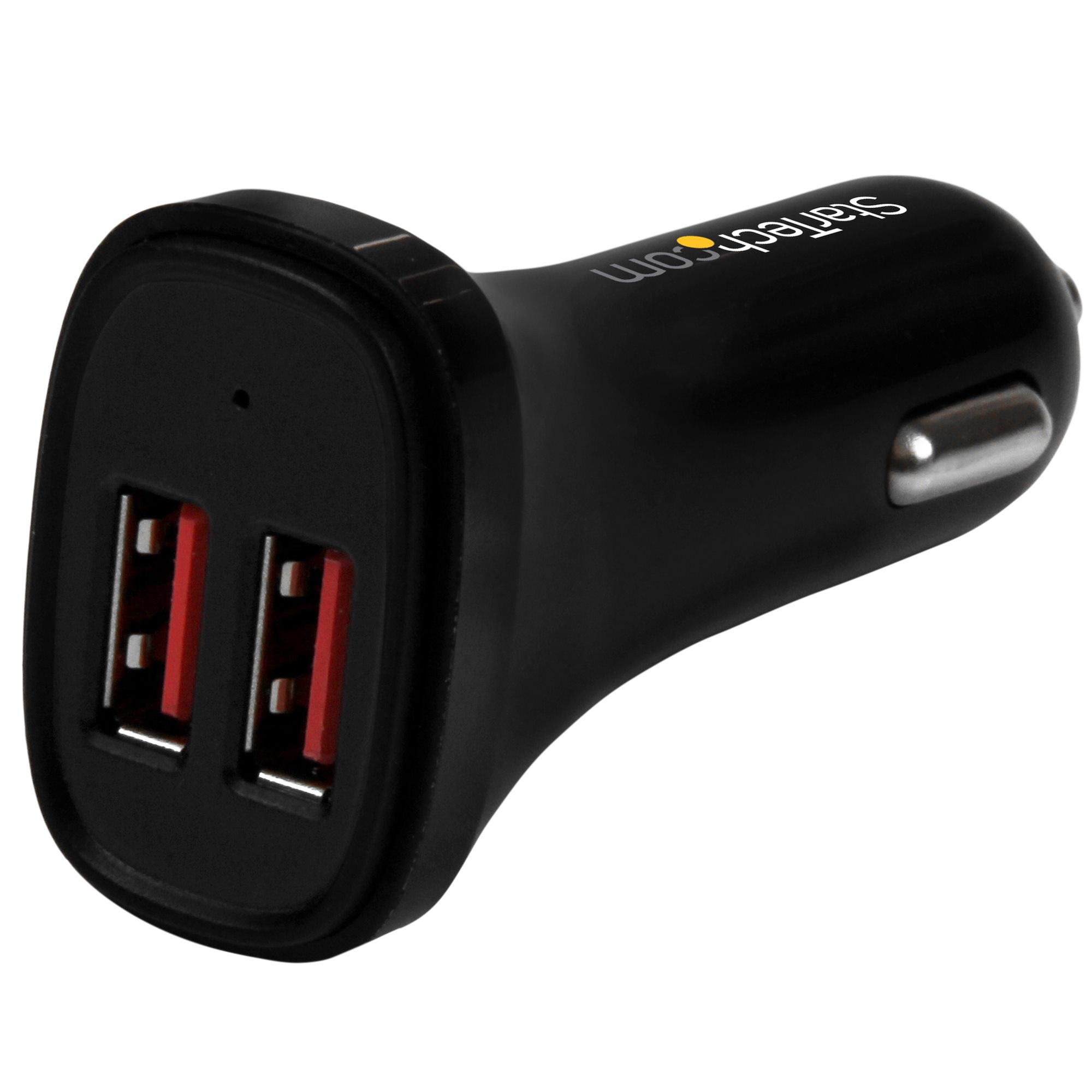 StarTech.com USB2PCARBKS Dual-Port USB Car Charger, 24W/4.8A, Black