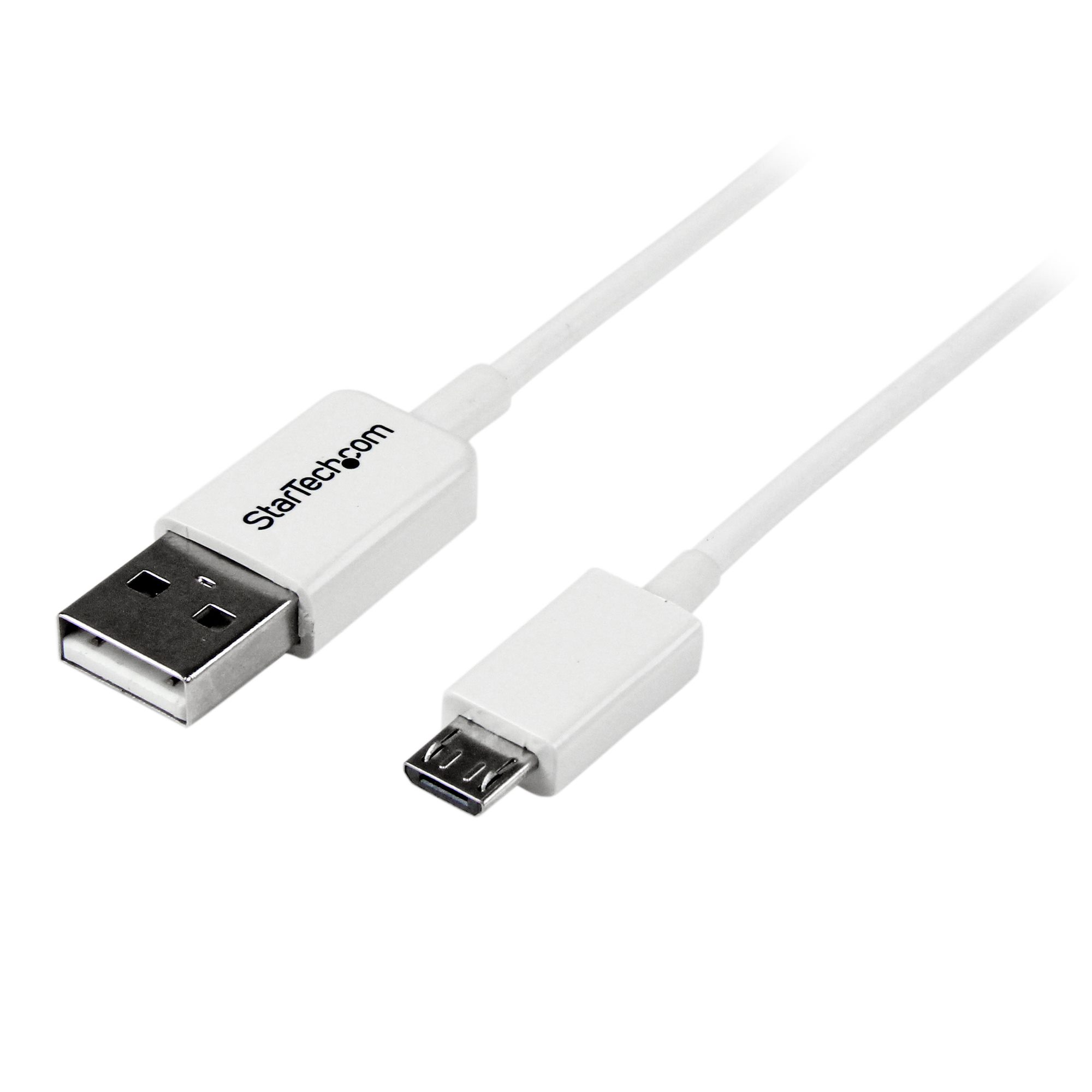 StarTech.com USBPAUB1MW 1m White Micro USB Cable, USB-A to Micro-B