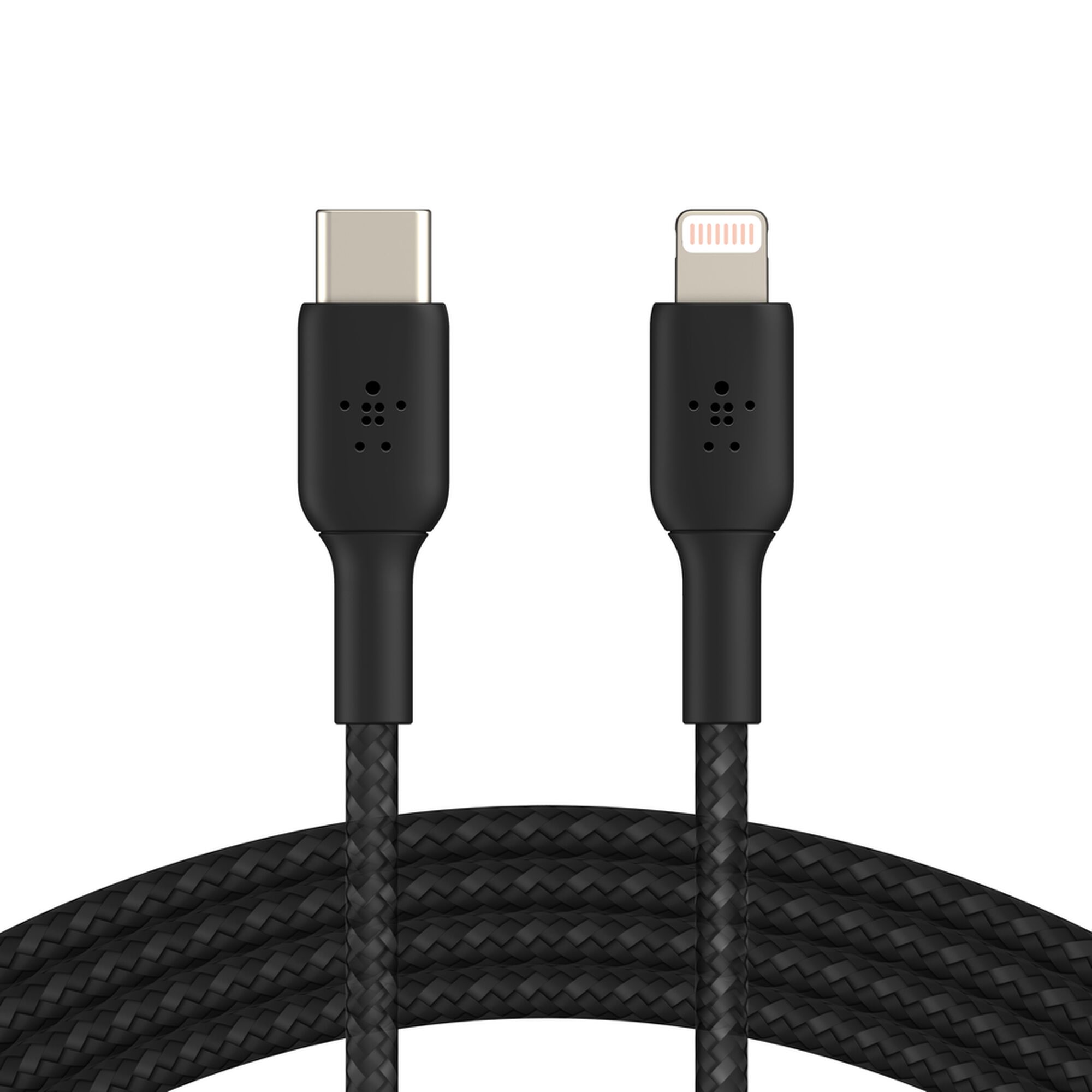 Belkin BoostCharge Pro Braided USB-C to Lightning Cable, 30W, MFi-Certified, 2m (6.6ft), Black