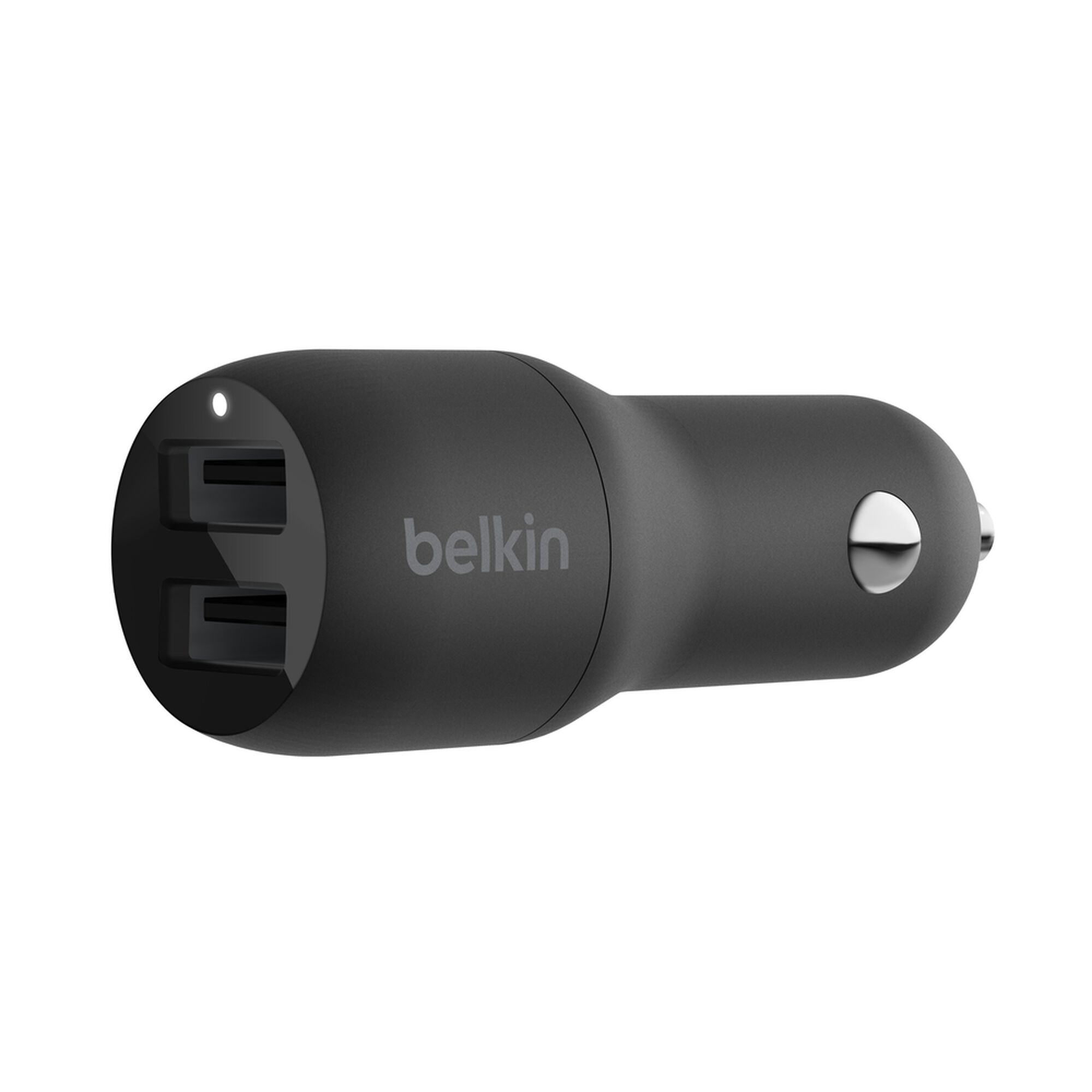 Belkin BoostCharge Dual USB-A Car Charger 24W (CCB001BTBK) - Black