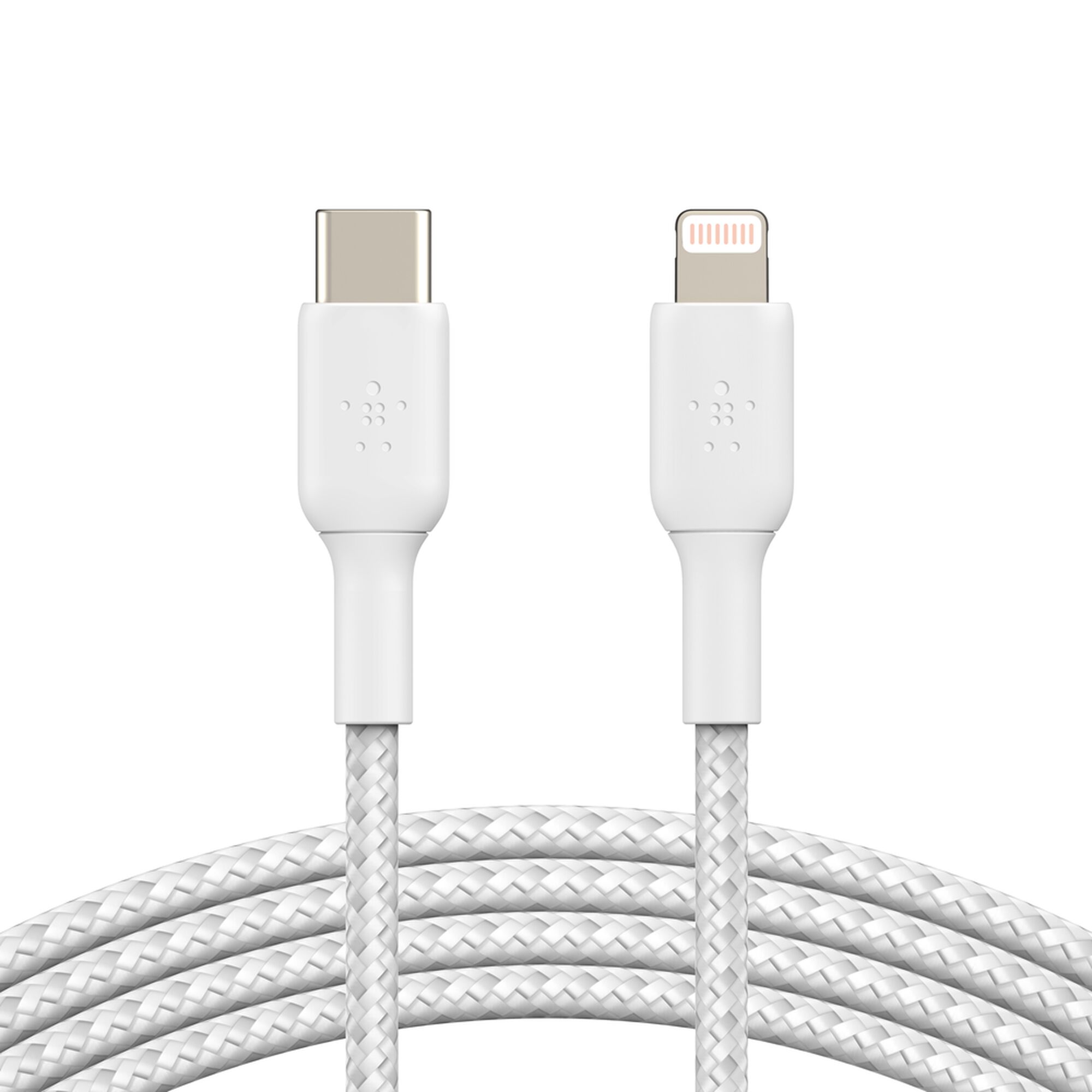 Belkin BoostCharge Pro Braided USB-C to Lightning Cable, 30W, MFi-Certified, 1m (3.3ft), White