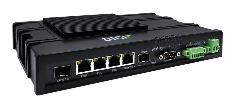 Digi IX40 5G Edge Computing Industrial Router with LTE Cat 19, SFP and 1-Year Digi 360 (IX40-05)