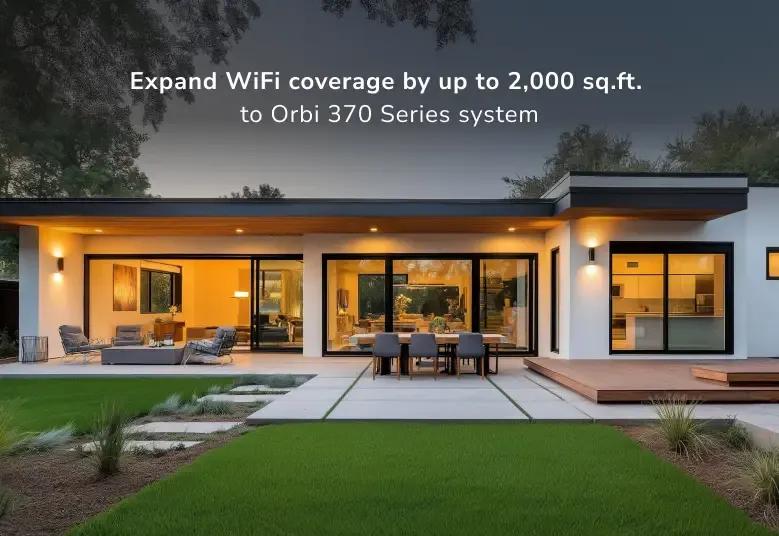 Netgear Orbi 3 DB WiFi 7 Satellite desktop mesh extender for dual-band Wi-Fi 7 coverage — view 4