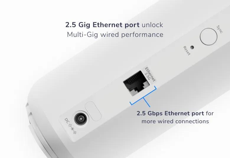 Netgear Orbi 3 DB WiFi 7 Satellite desktop mesh extender for dual-band Wi-Fi 7 coverage — view 5