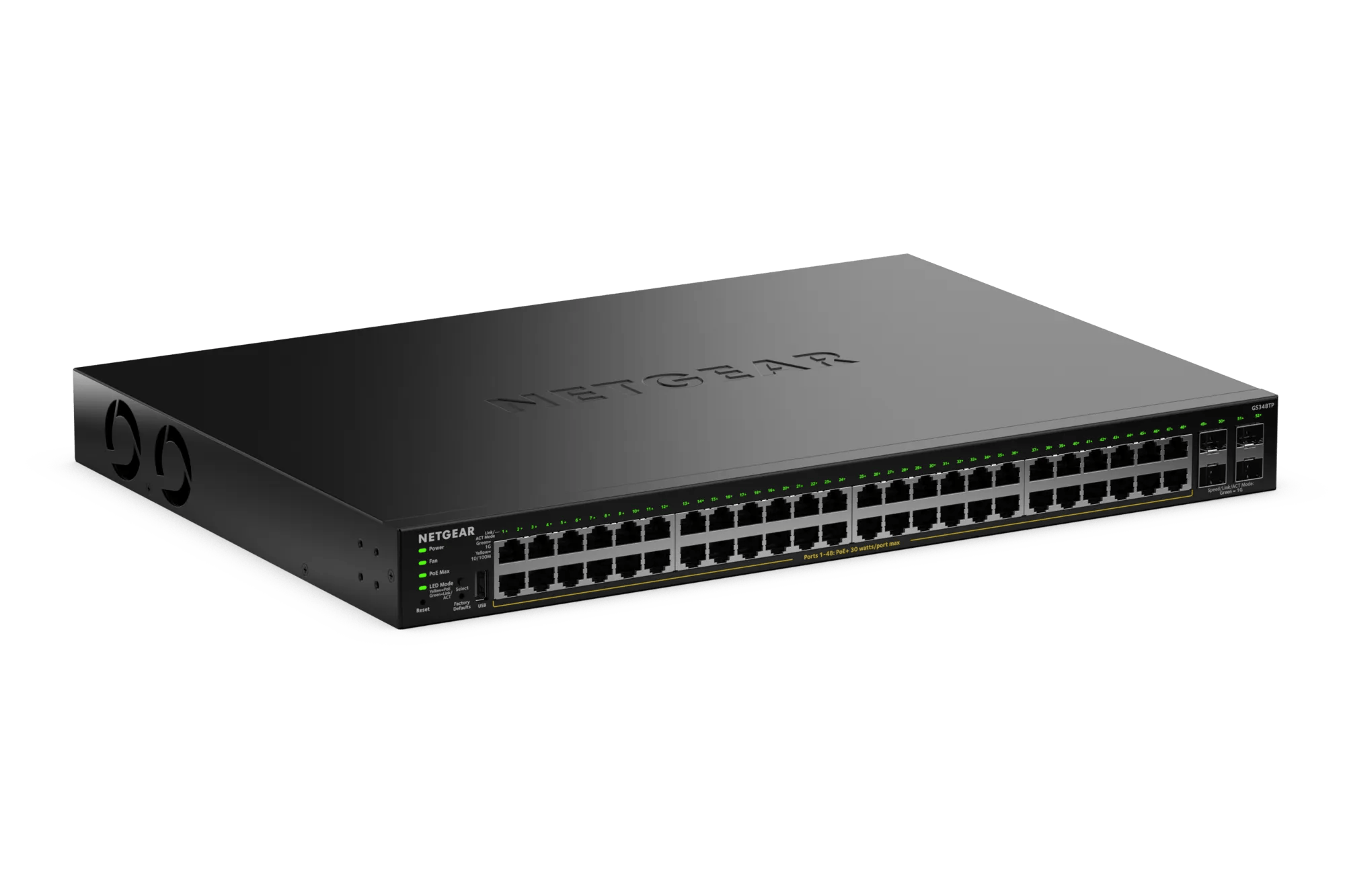 Netgear S350 GS348TP 48-Port PoE+ Smart-Managed Switch | Rack Mount, L2