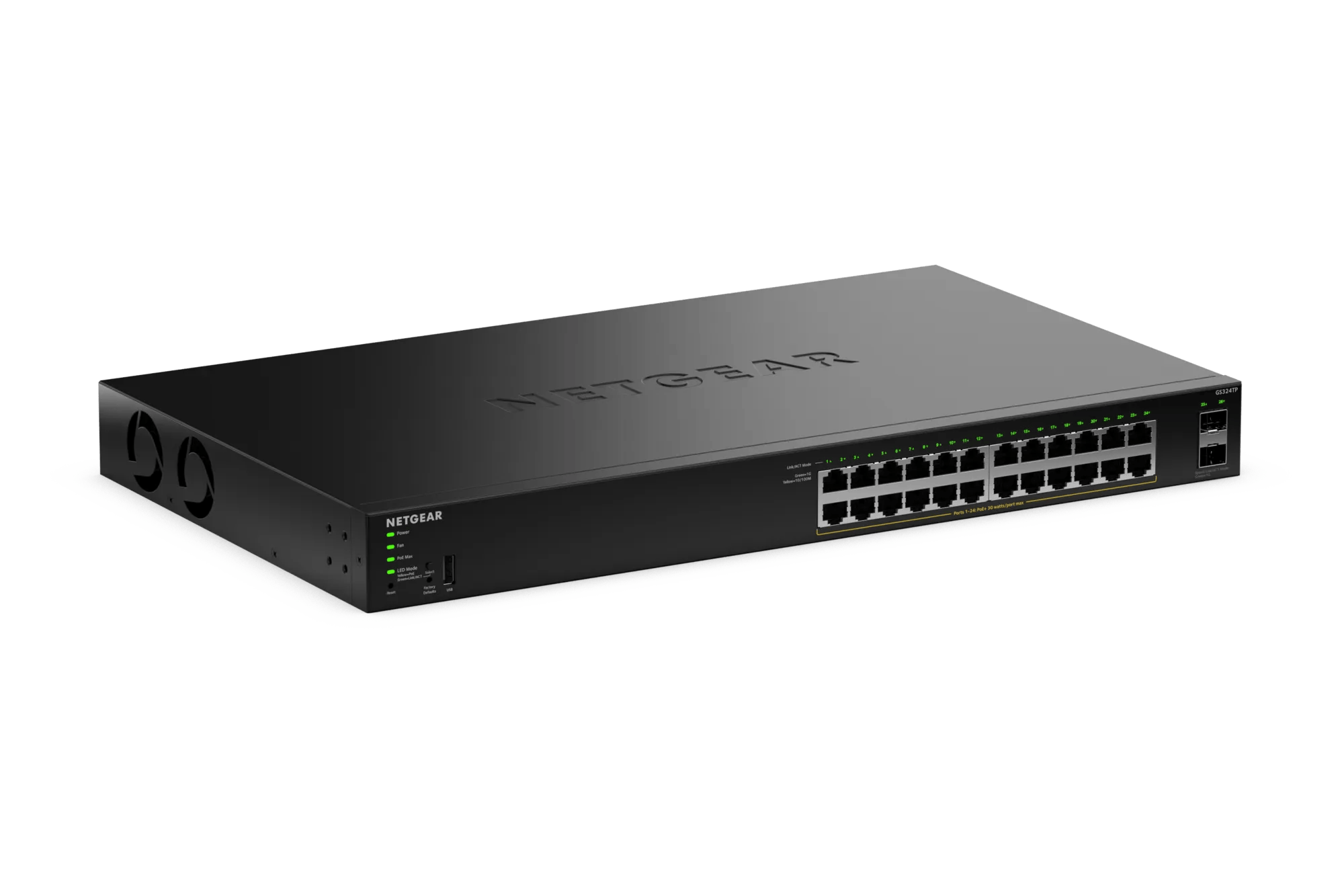 Netgear S350 GS324TP-200NAS 24-Port PoE+ Smart-Managed Switch | L2, Gigabit