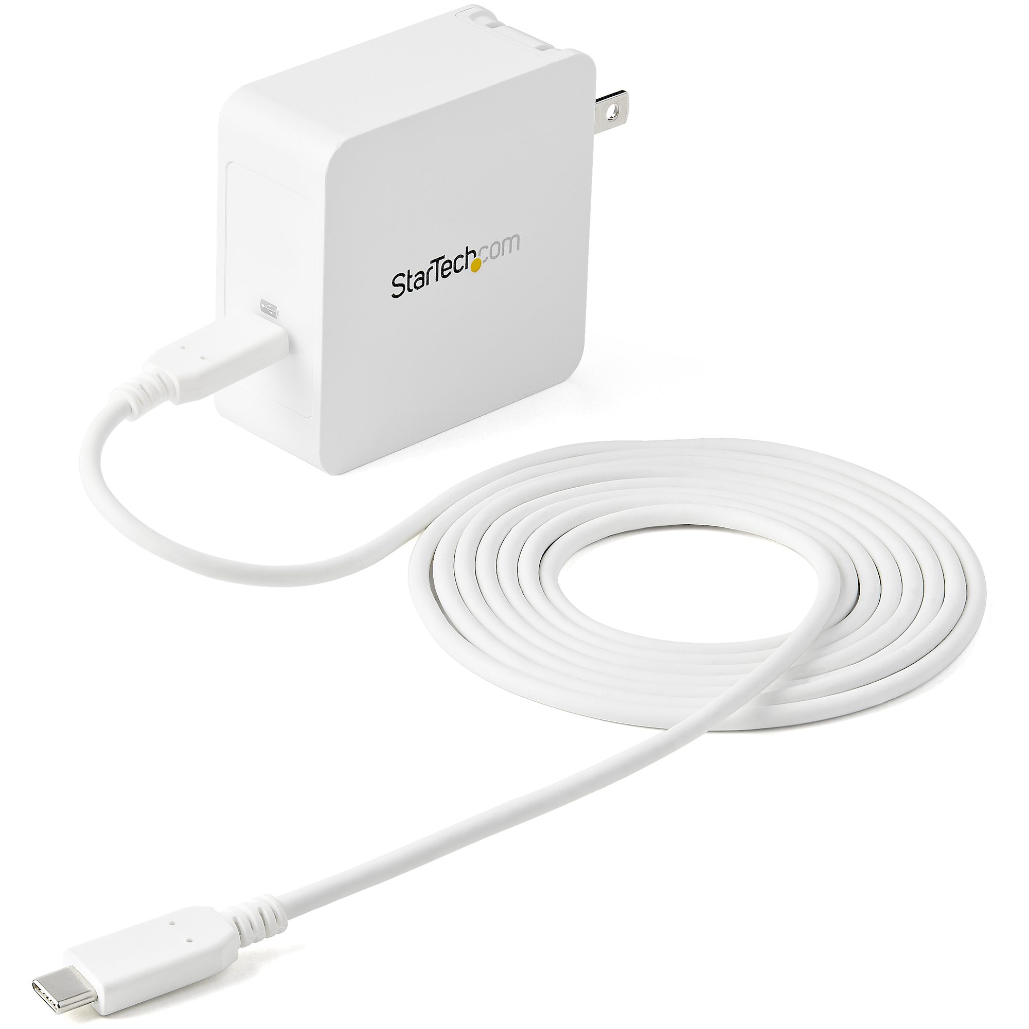 StarTech.com WCH1C 60W USB-C PD Wall Charger with 6.6ft (2m) USB-C Cable