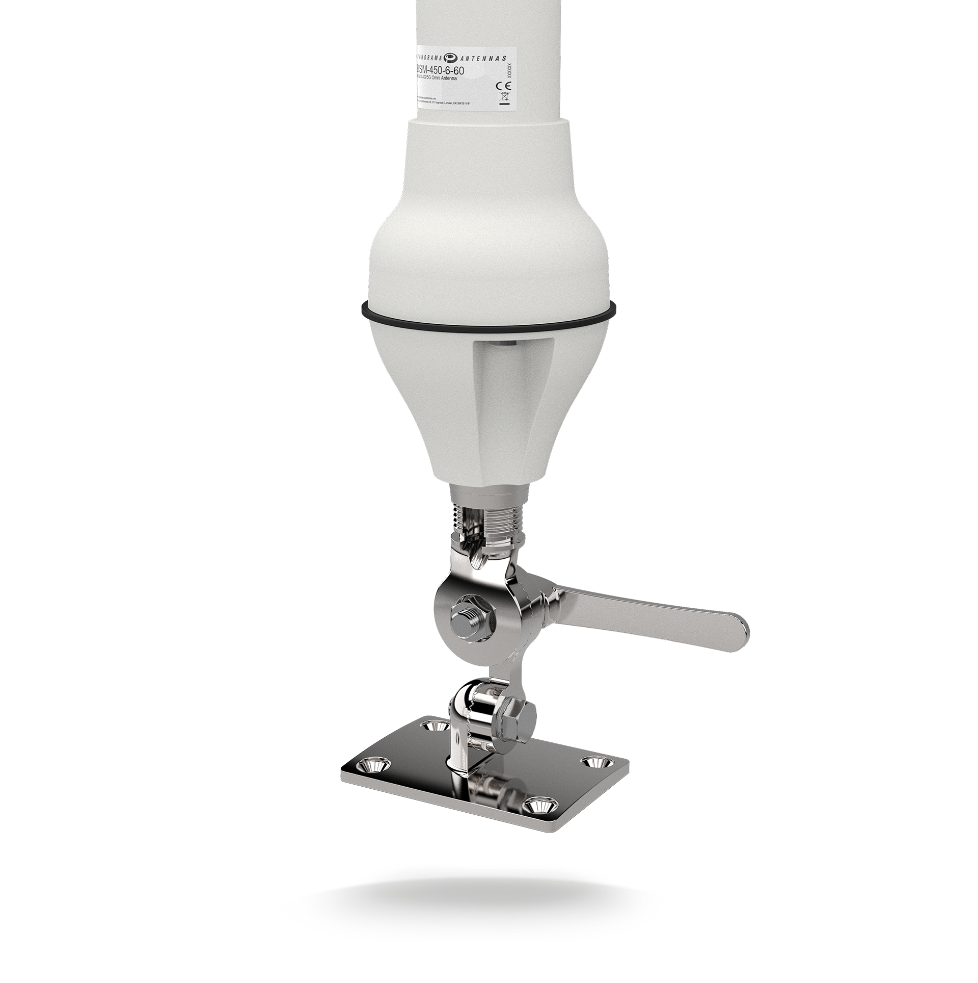 White Panorama SAB-315 adaptor assembly for fitting BS[G]M antennas to a 1-inch 14TPI marine mount. — view 2