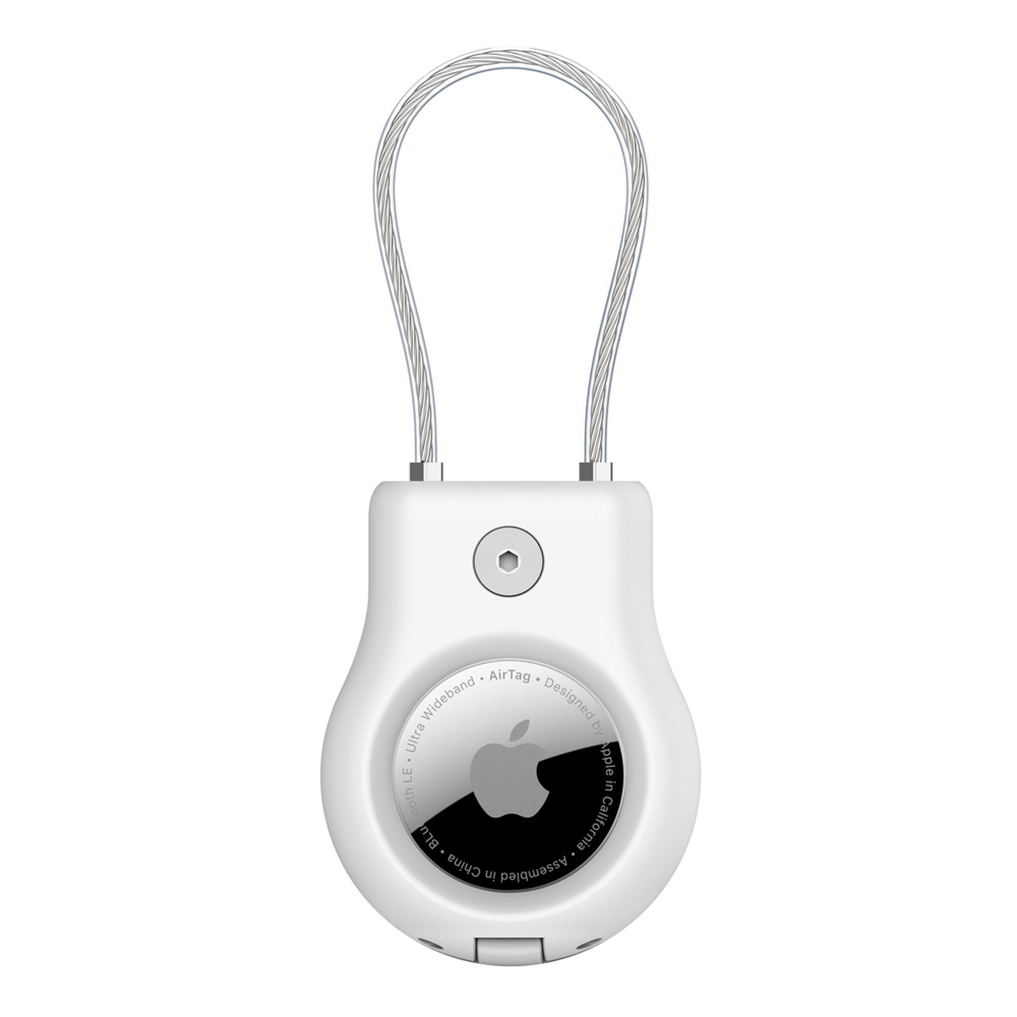 Belkin Secure Holder with Wire Cable for Apple AirTag, White