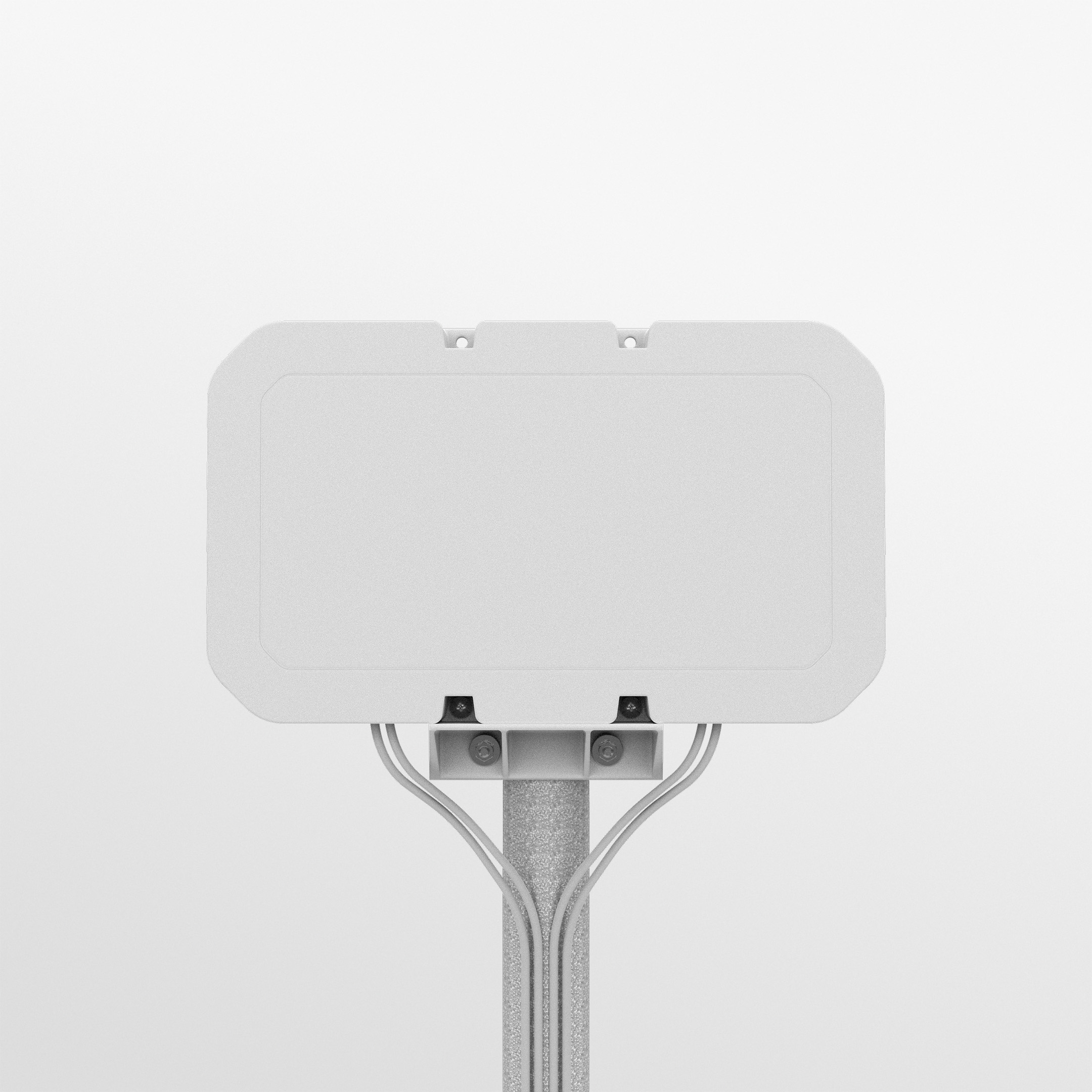 White Panorama DWMM4-6-60-5NP Hammerhead 4x4 MIMO 4G/5G omnidirectional antenna with integrated cables. — view 2