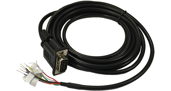 Cradlepoint TAA-170676-000 black 3-meter GPIO cable with DB9 connector for the IBR1700 — view 2