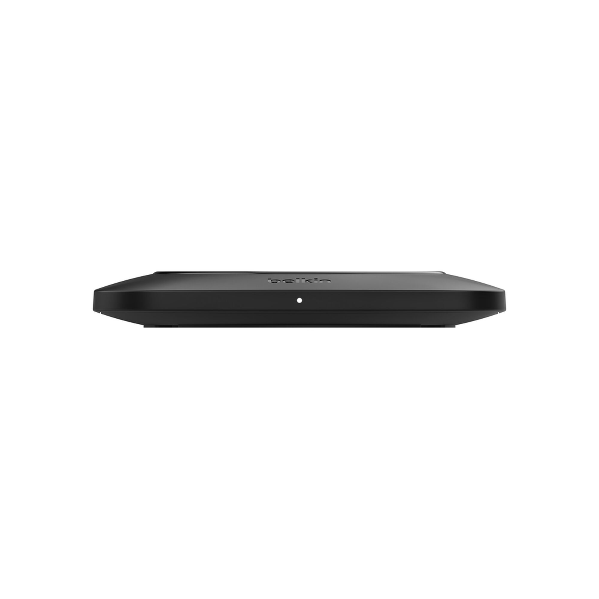 Belkin BoostCharge Pro Universal Easy Align 15W wireless charging pad in black with its attached USB-C power cable. — view 10