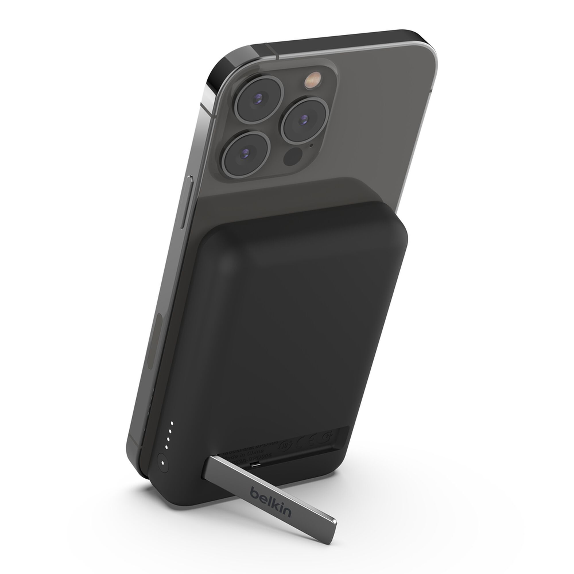Belkin BoostCharge Magnetic Wireless Power Bank 5K + Stand for MagSafe iPhone, Black