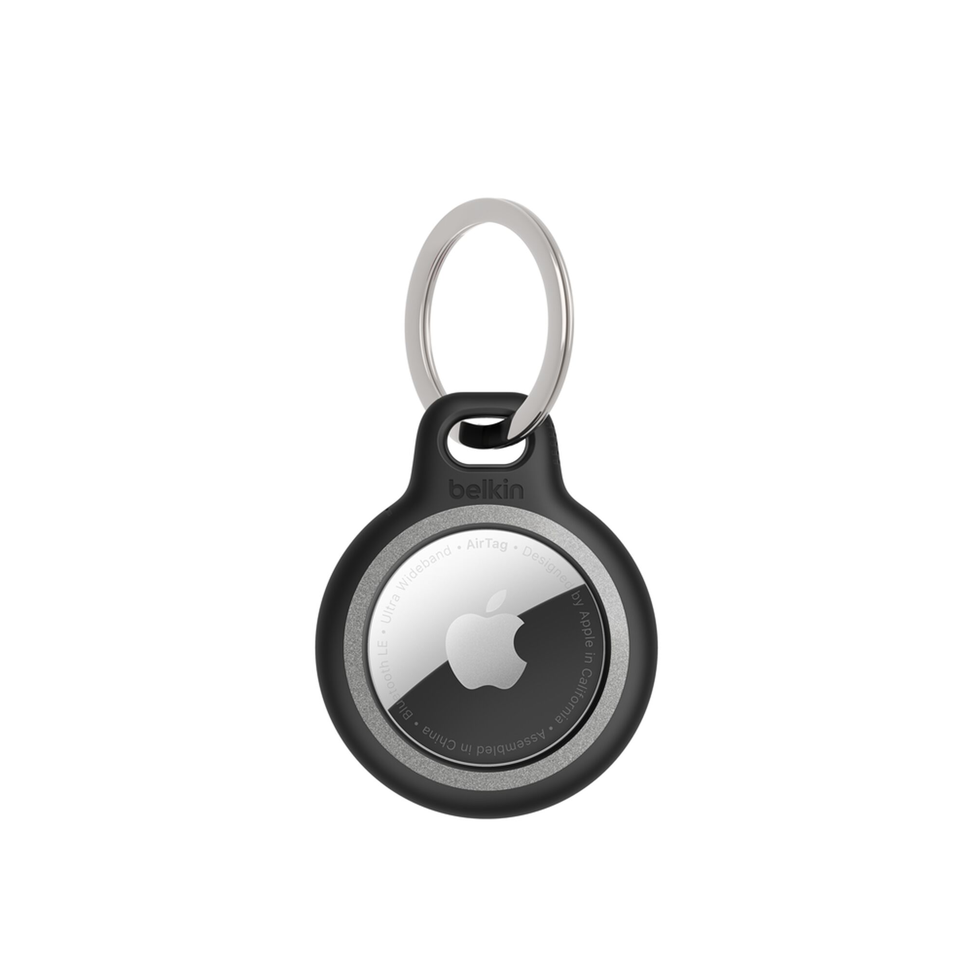 Belkin black Reflective Secure Holder with Key Ring holding an Apple AirTag. — view 10