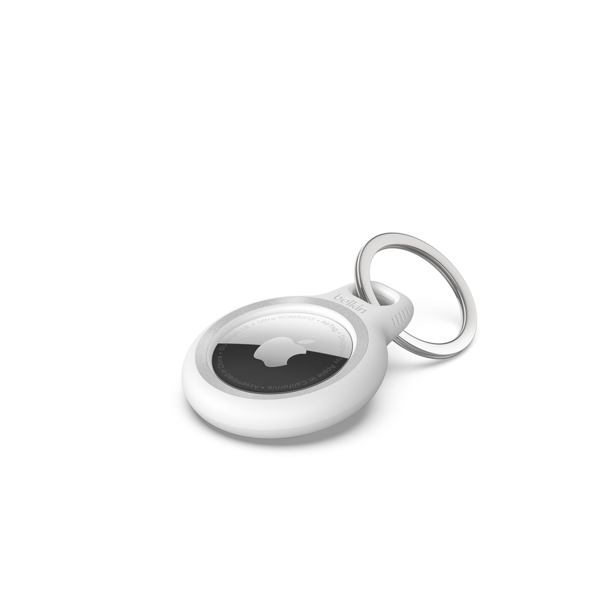Belkin Reflective Secure Holder with Key Ring for Apple AirTag, White (MSC003BTWH)