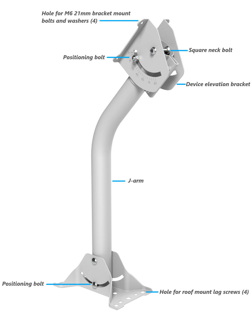 Inseego J-Arm Mount for Wavemaker FW2000e, FW2010e and FW3000 Outdoor CPE