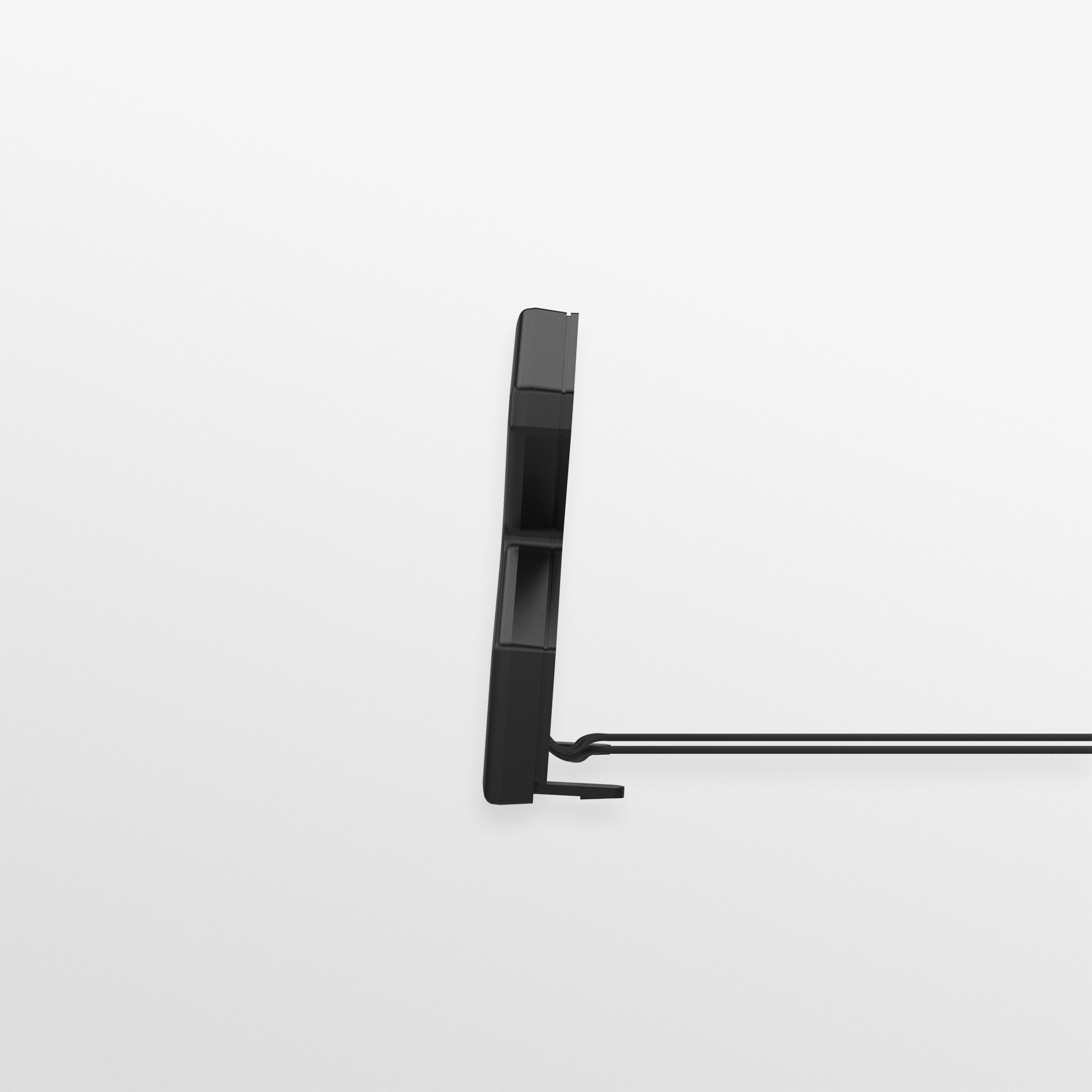 Black X-shaped Panorama DMM4-6-60-2SP portable 4x4 MIMO 4G/5G desk antenna on fold-out feet with twinned coaxial cables. — view 3