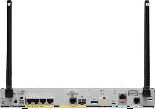 Cisco ISR 1117 C1117-4PMLTEEA 4-Port VDSL2/ADSL2+ Annex M Router with LTE Advanced, EMEA & NA