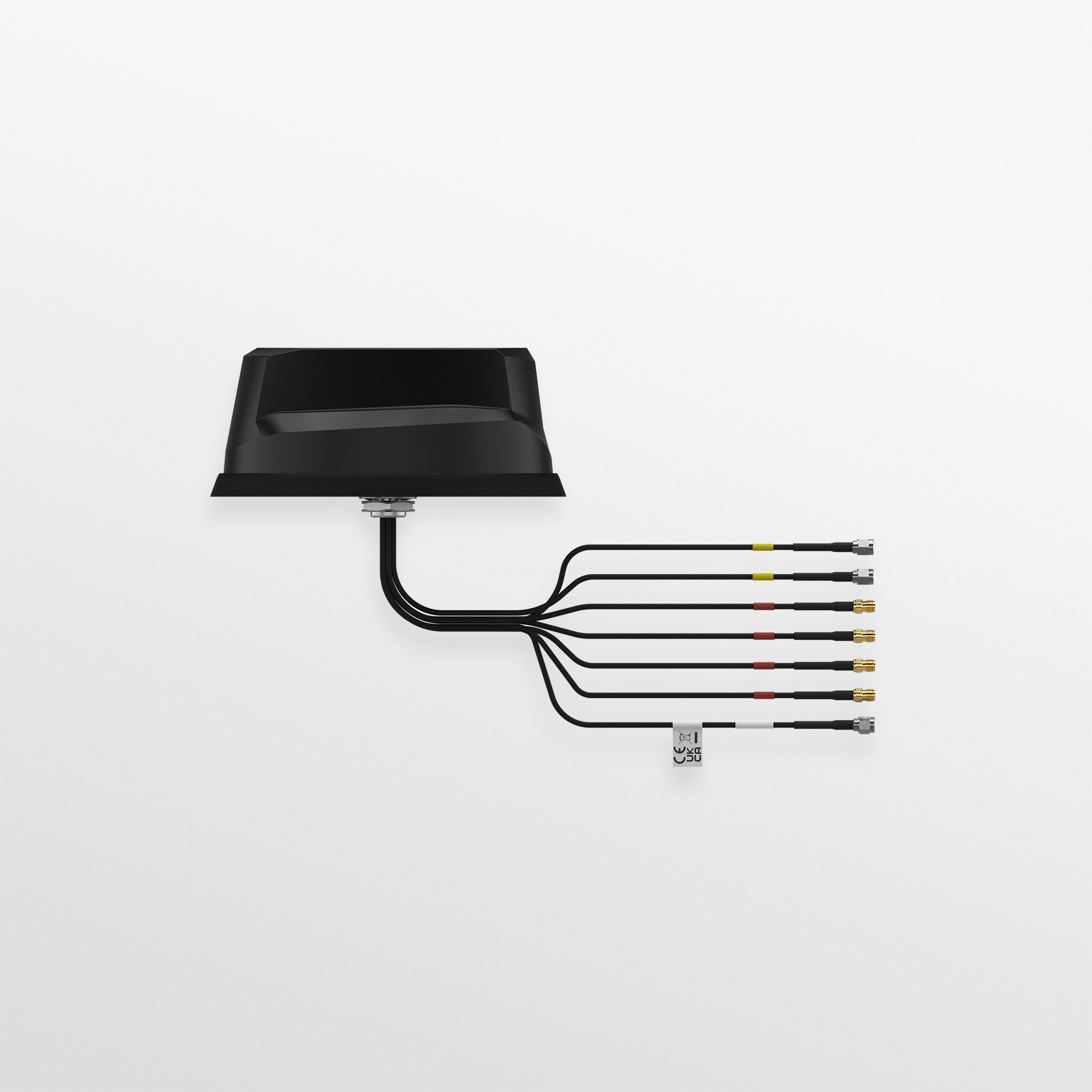 Black Panorama Great White LG-IN2458 low-profile 7-in-1 4G/5G, Wi-Fi and GNSS vehicle dome antenna. — view 3