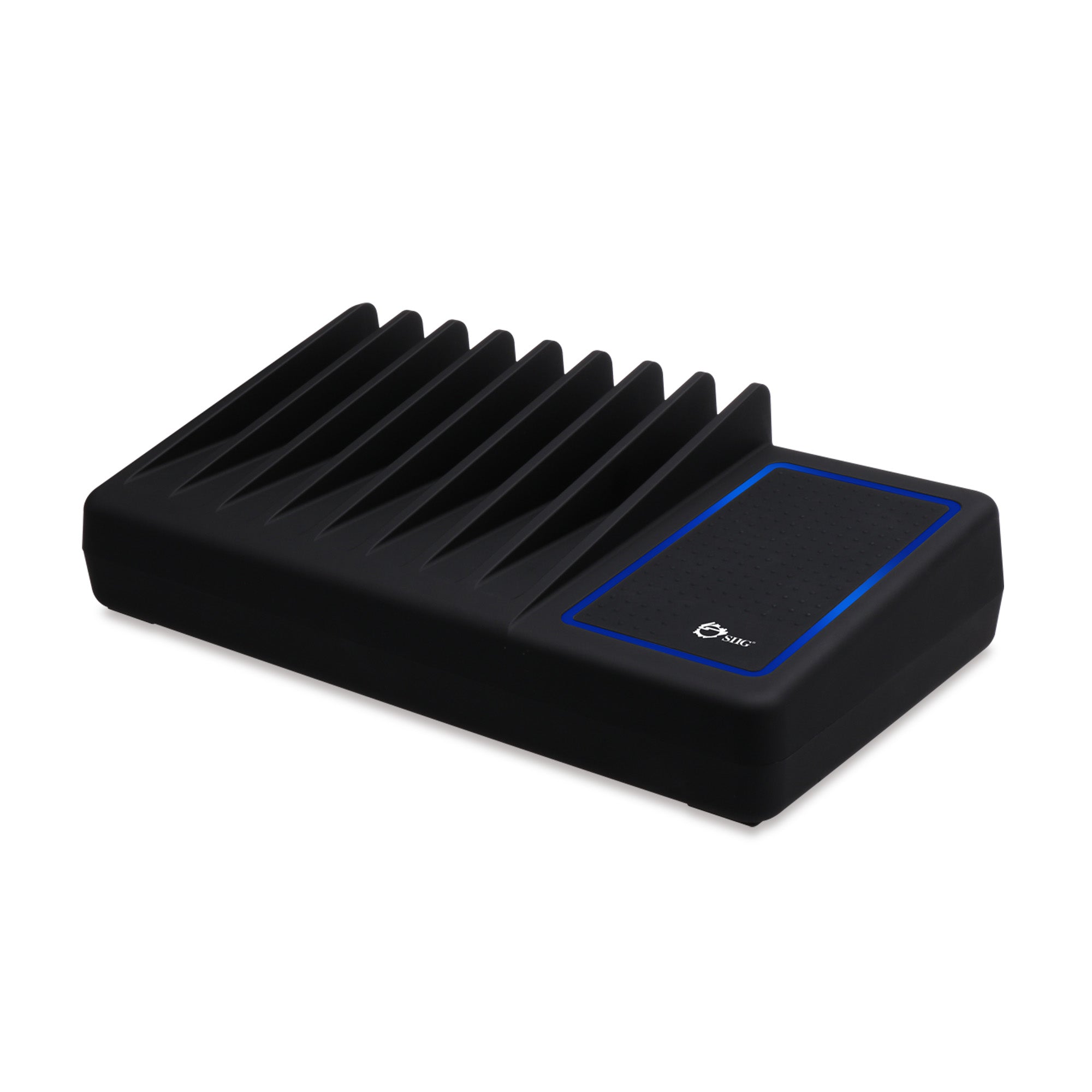 SIIG AC-PW1314-S1 10-Port USB Charging Station with Ambient Light Deck, 90W
