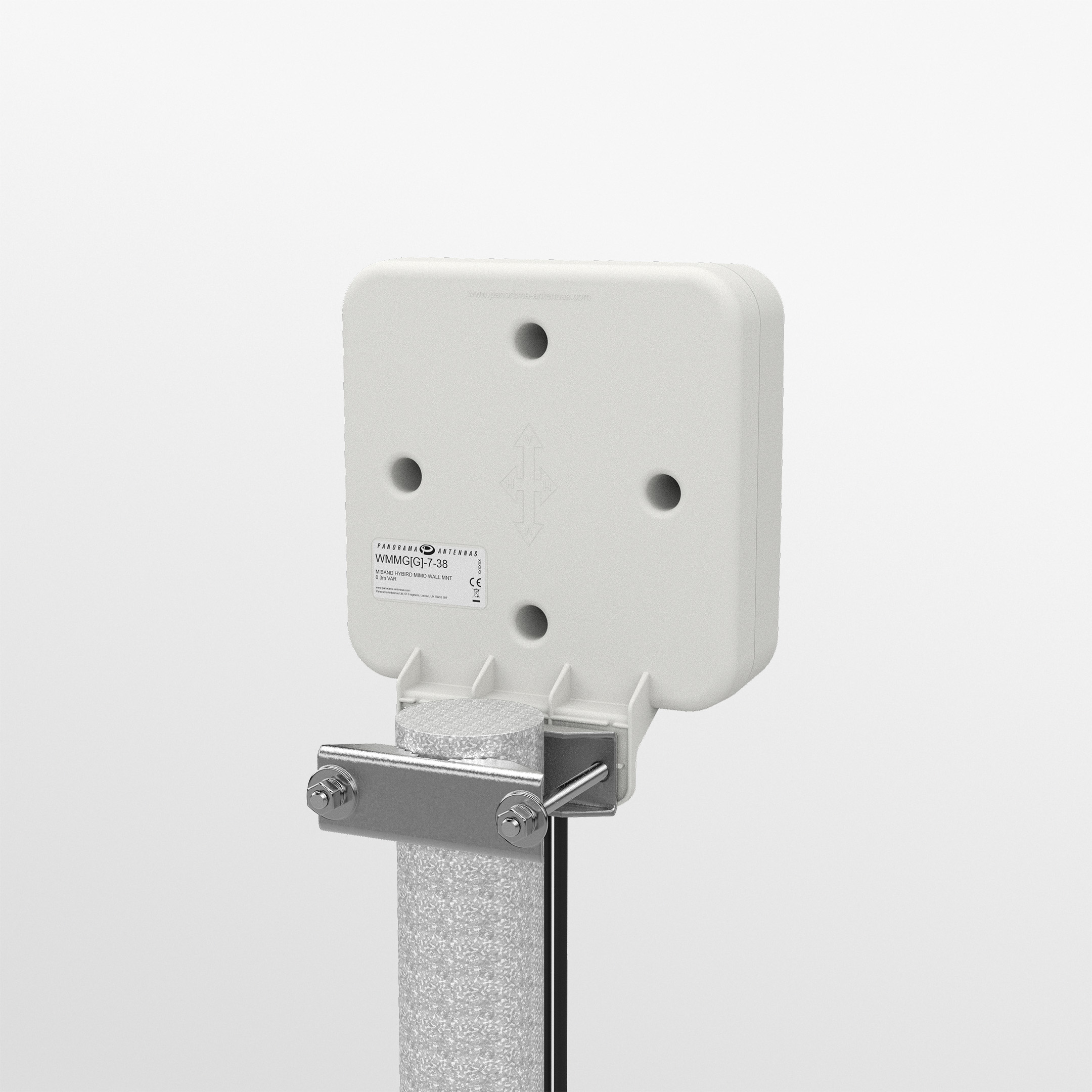 White square Panorama WMMG-7-38-5SP 2x2 MIMO wall and mast cellular antenna with 5 m SMA male cables. — view 7