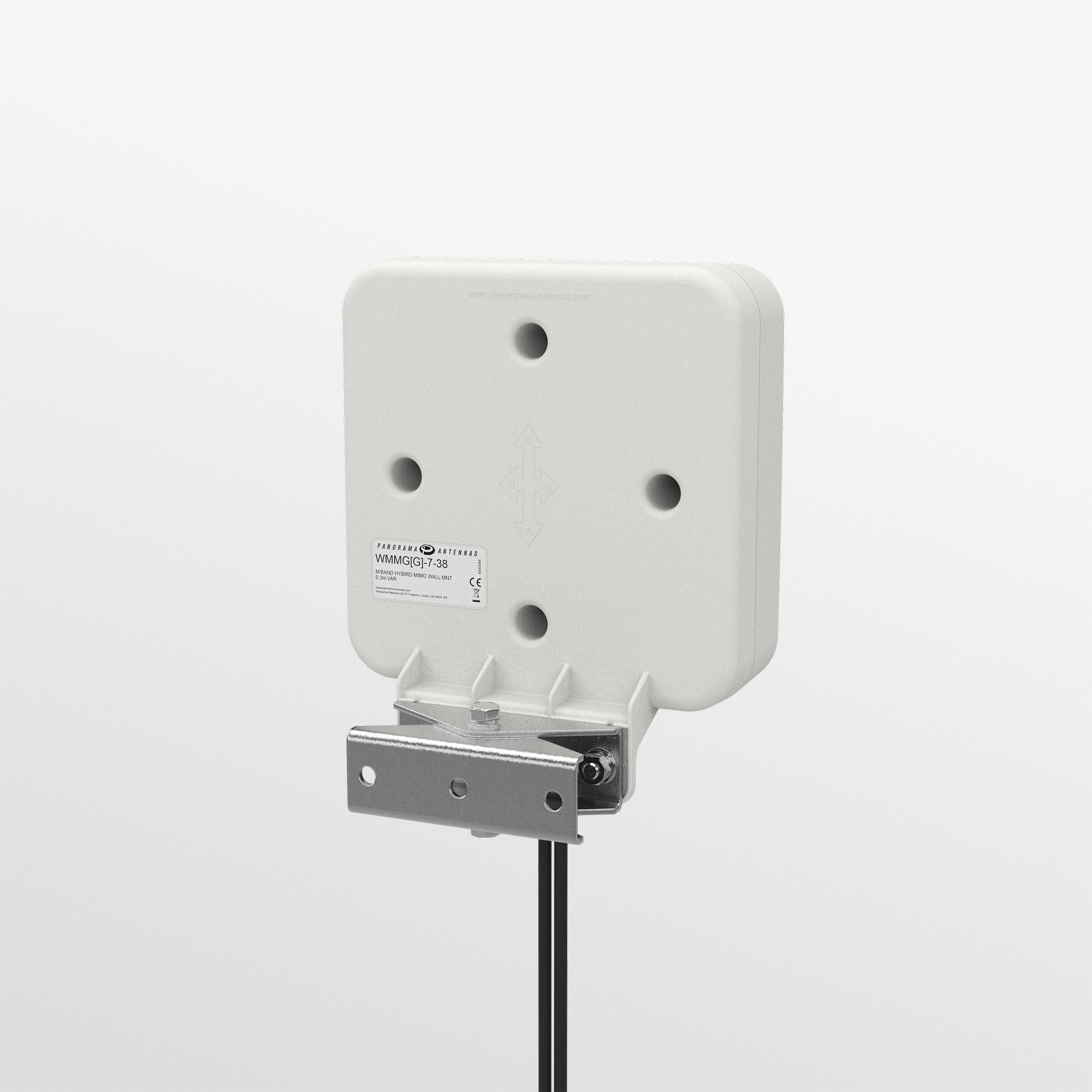 White square Panorama WMMG-7-38-5SP 2x2 MIMO wall and mast cellular antenna with 5 m SMA male cables. — view 6