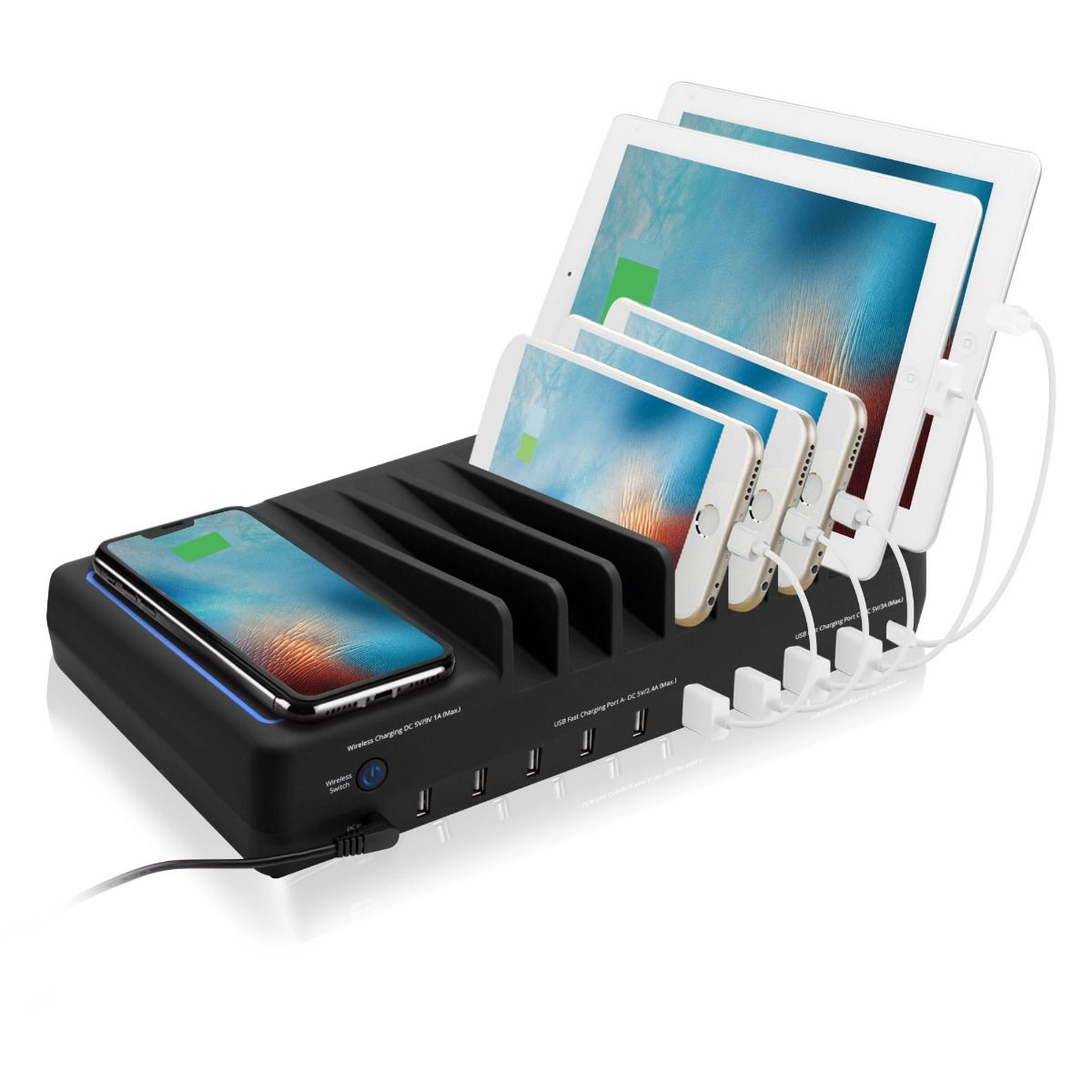 10port Usbac Wrls Chrg Station